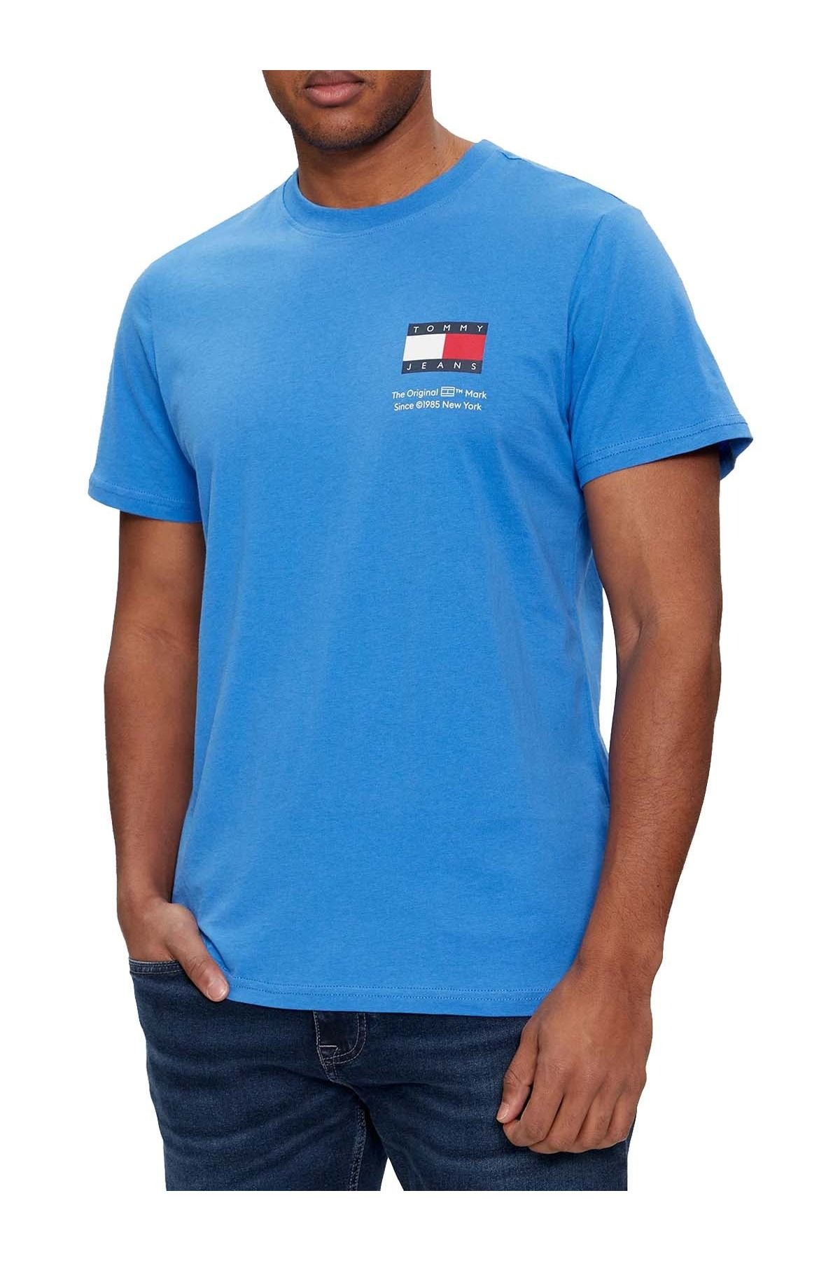 Tommy Hilfiger ESSENTIAL FLAG TEE Basic Ti ort Erkek Giyim