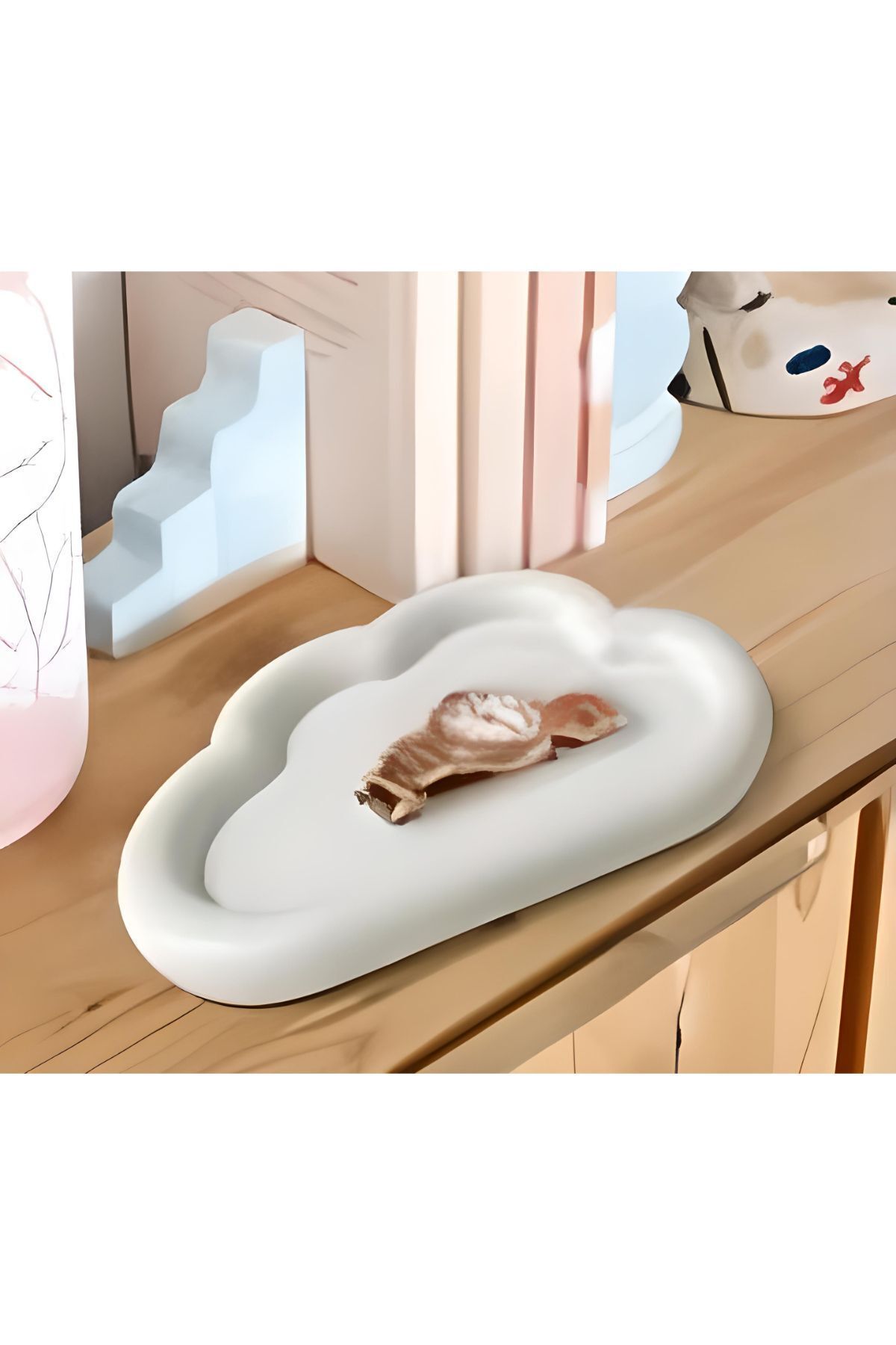 CLOUD PLATE DECORATIVE PLATE JEWELRY PLATE CLOUD JEWELRY PLATE 16.5 X 12.5 CM (RAW-UNPAINTED)