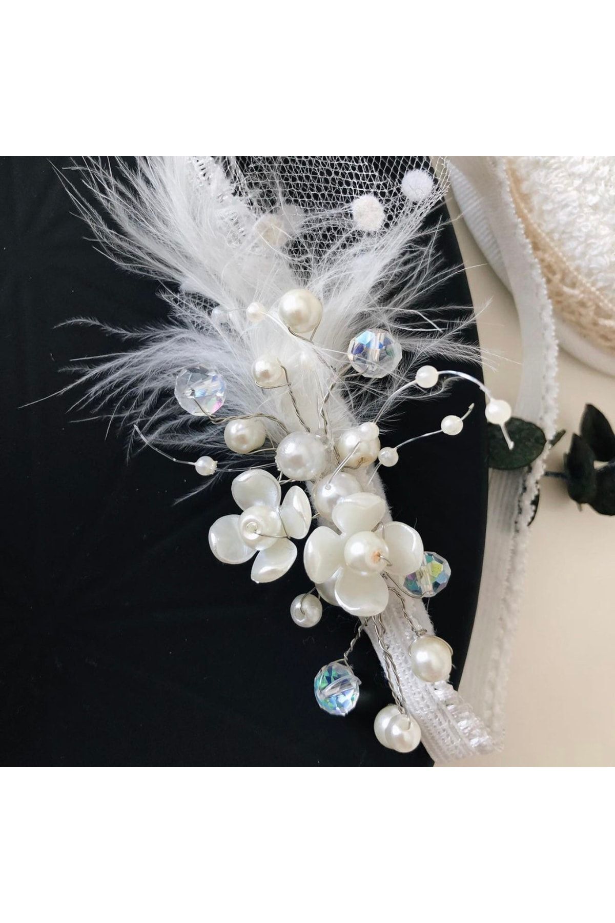 MOMMY ACCESSORIES Küpeli Iki Sıra Anne-bebek Lohusa Tacı fotoğrafı 4 (önizleme)