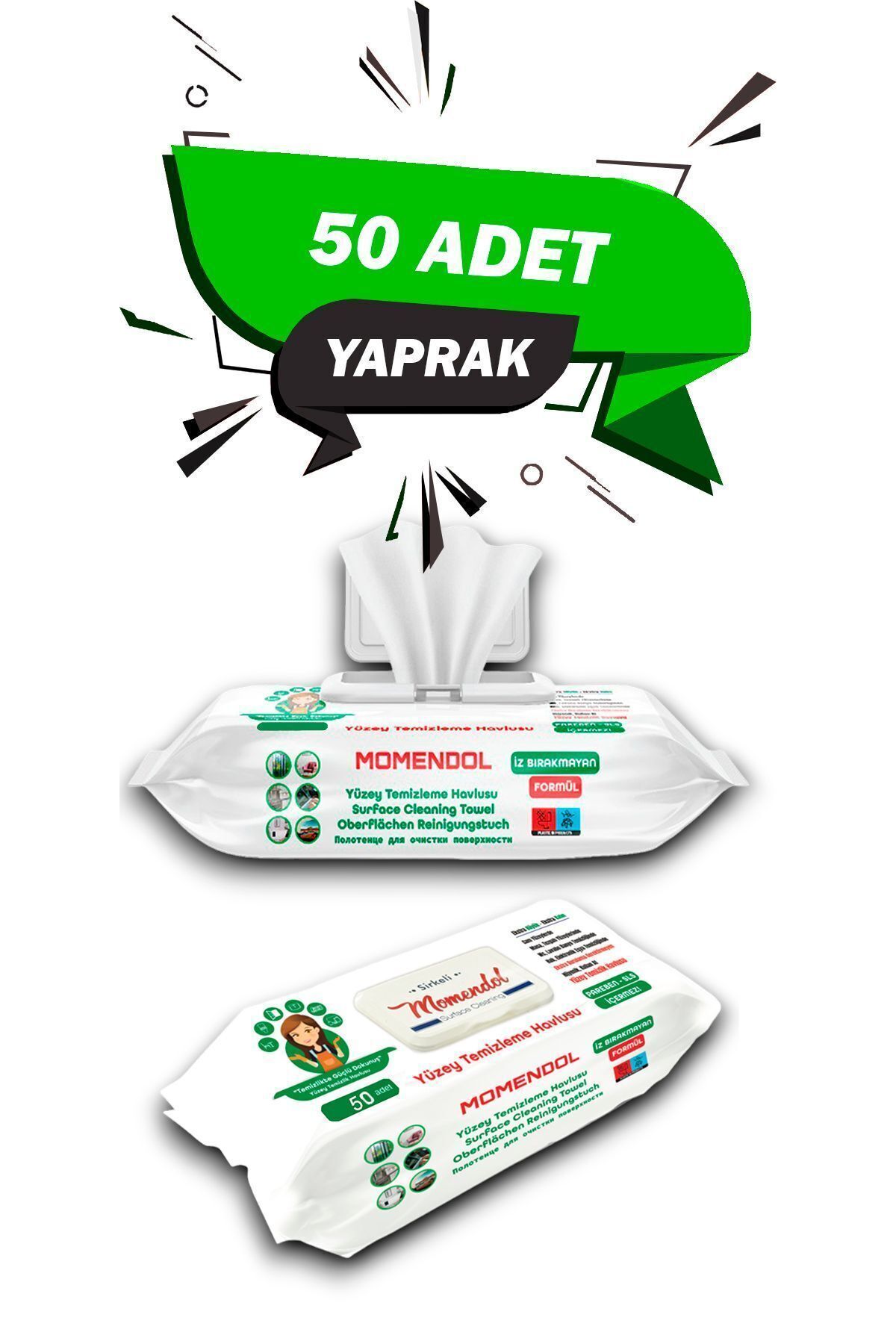 SHAYS Momendol Yüzey Temizlik Havlusu 50 Yaprak