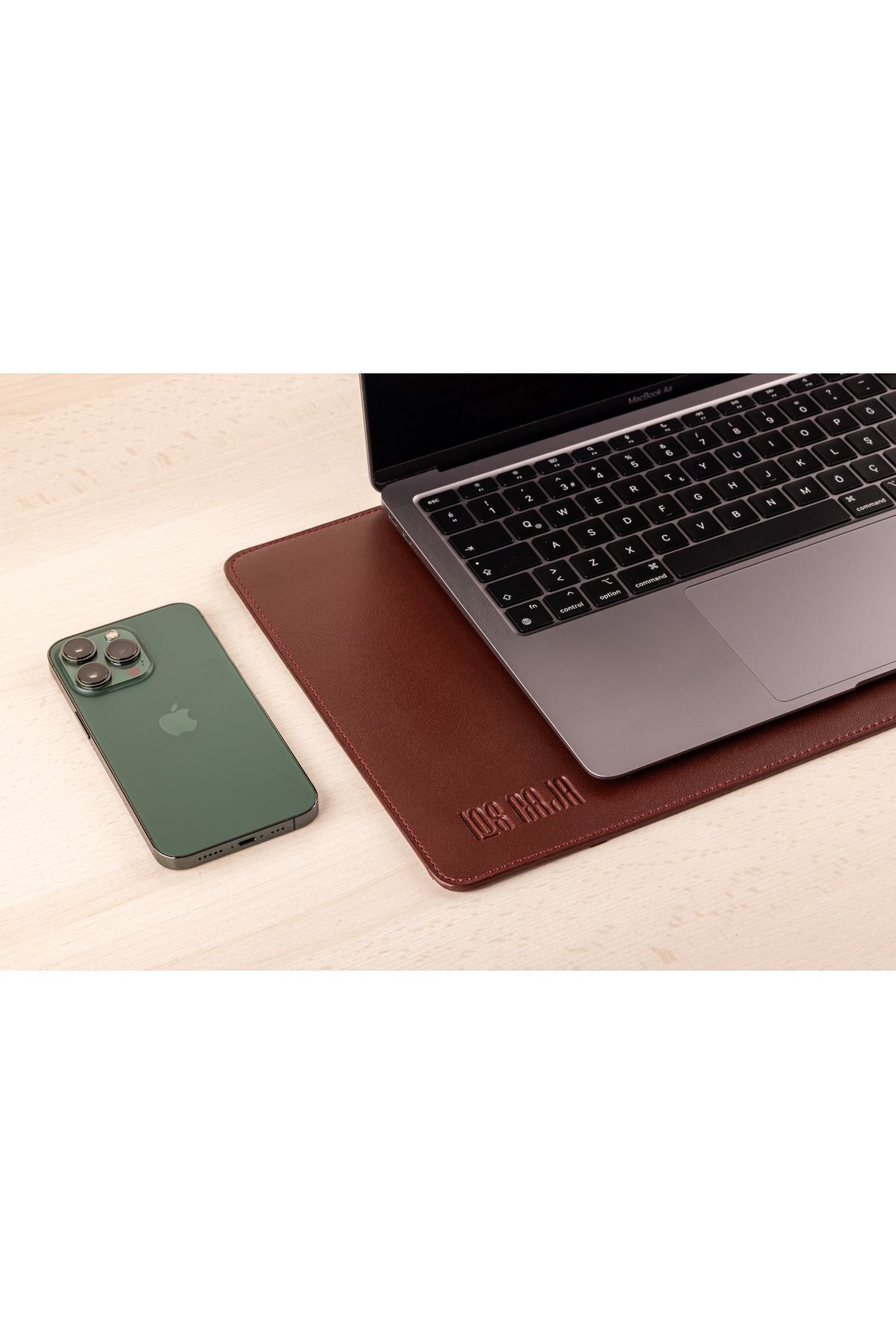 LOS CAJA  Minimalist 16 İnç Laptop Kılıfı, Vegan Deri, Su İtici Özellikli, Bilgisayar Notebook Laptop Çantası - Görsel 7