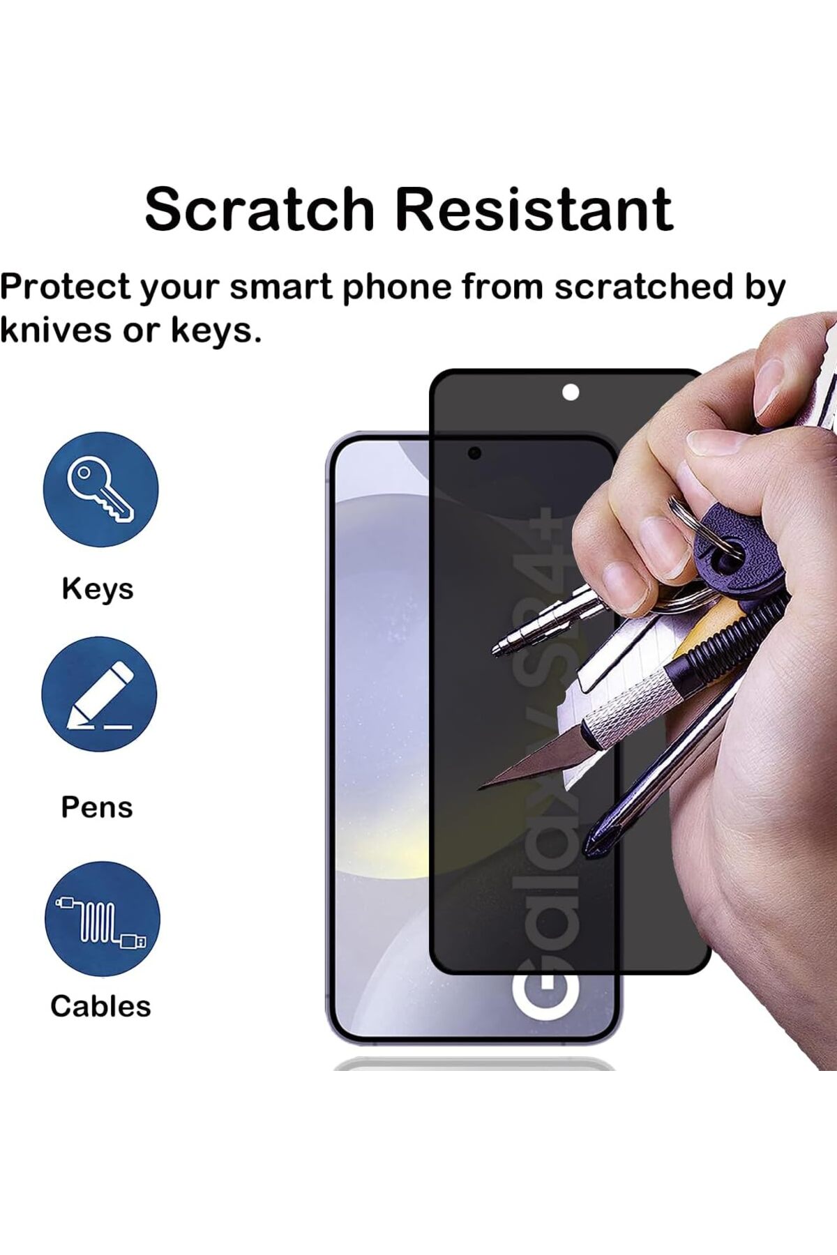 Samsung Galaxy S24 Plus Hayalet Ekran Koruyucu 9H Sertlik, Çizilmez, Kolay Kurulum 4