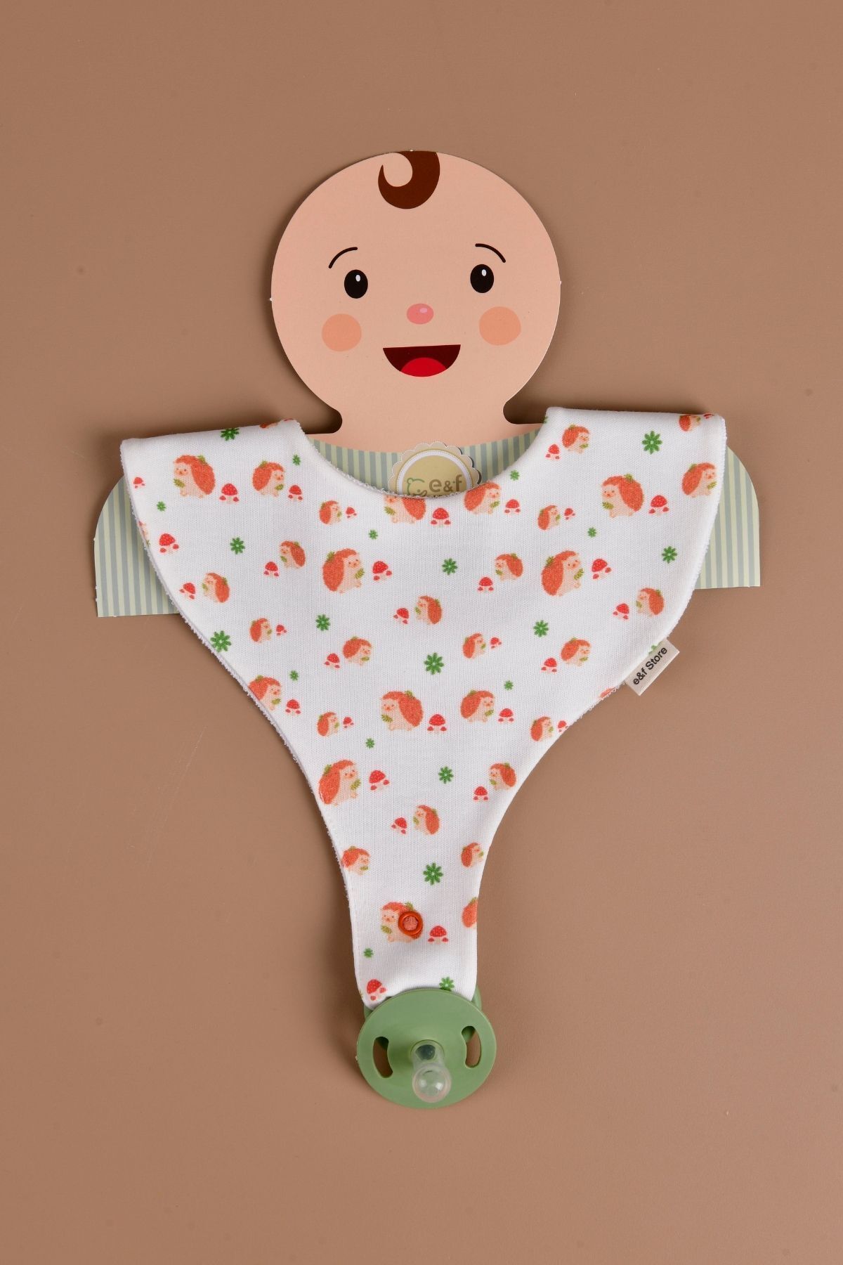 e&f Store Kız Bebek 3'lü Sıvı Geçirmez Emzik Tutucu Mama Önlüğü fotoğrafı 4 (önizleme)