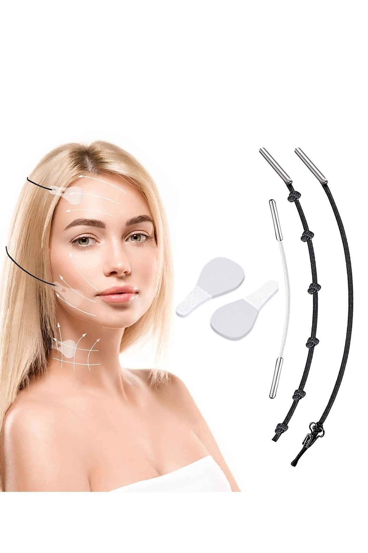 SARFEX Yüz Cilt Kaş Gerdirme Boyun Germe Bandı 40 Adet Kırışıklık Gizleyici Gizli Bantlar