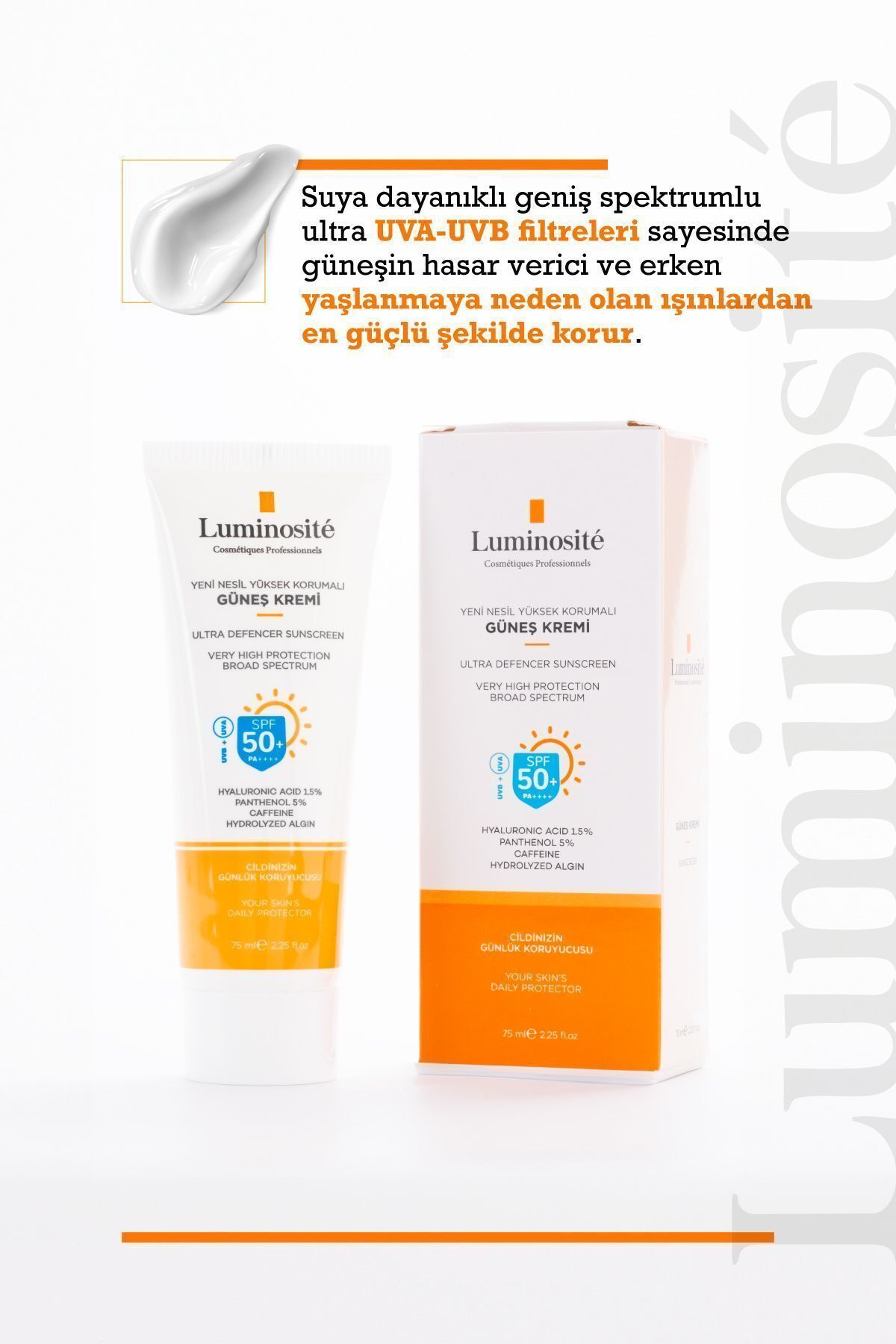 Luminosite-SPF 50 Sunscreen - PA++++ Maximum Protection, Face and Body 75ml, Against UVA-UVB Rays 3
