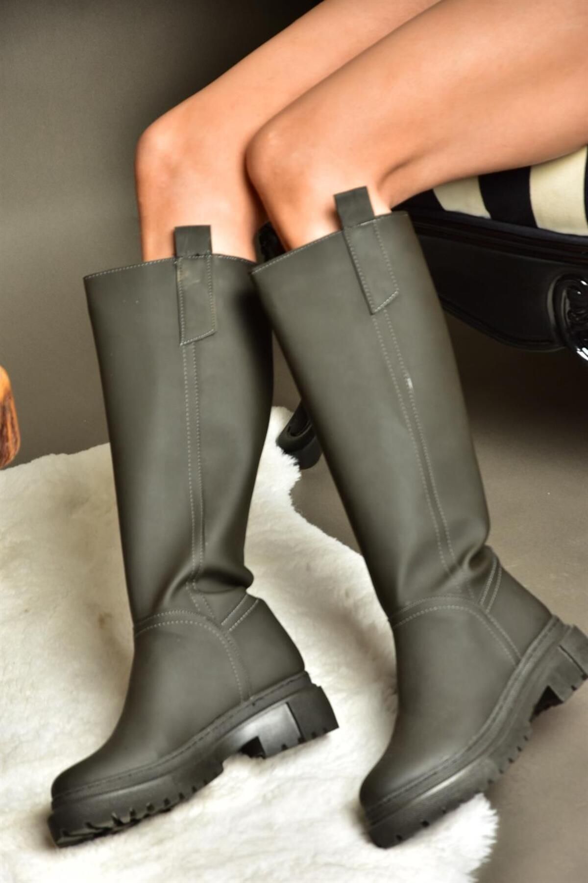 Fox Shoes-R973201109 Geräucherte Damenstiefel mit dicker Sohle 4