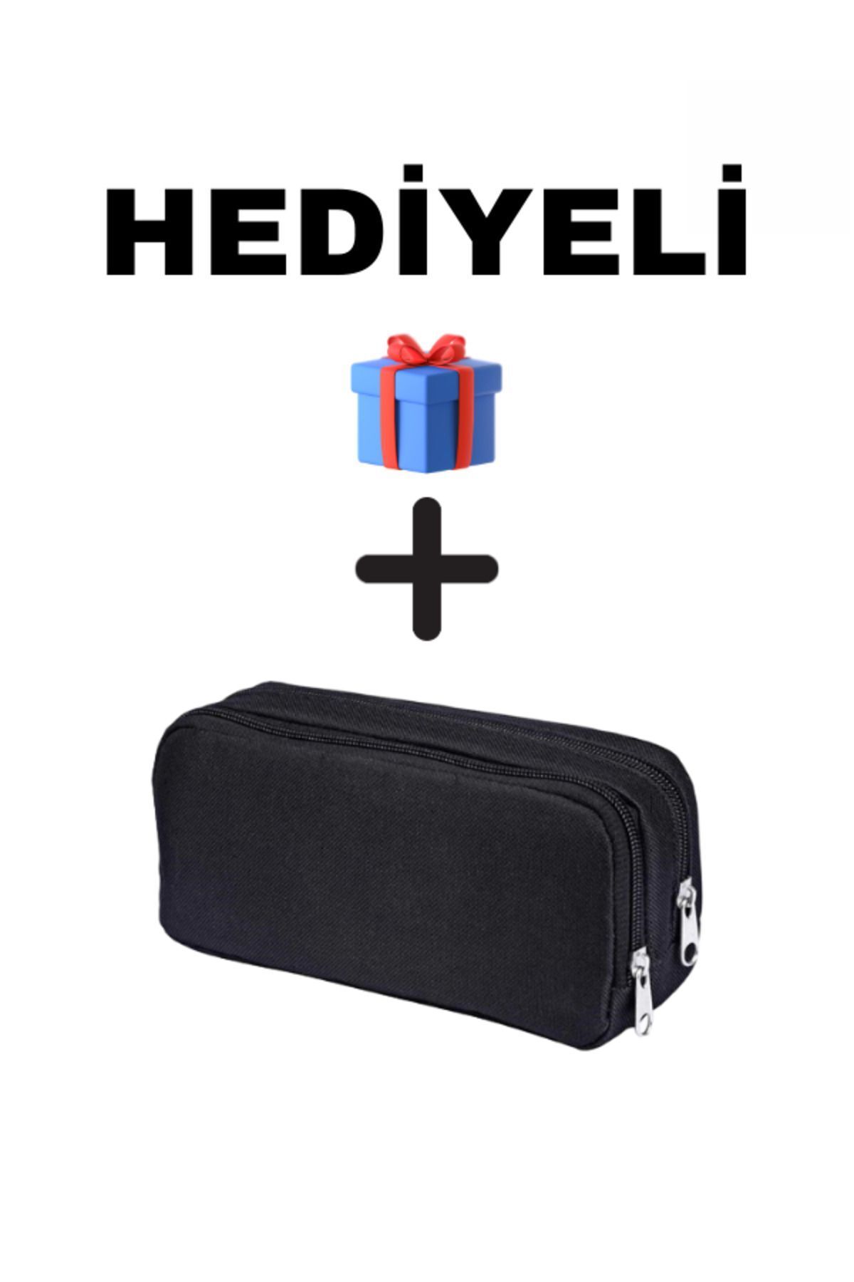 Siyah Kalem Kutusu Çift Gözlü Kalemlik (HEDİYELİ)