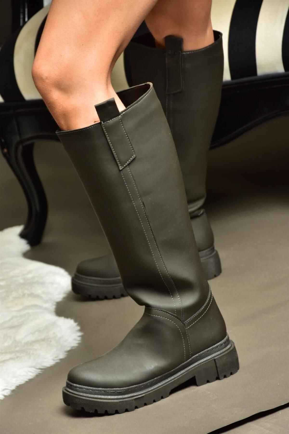 Fox Shoes-R973201109 Geräucherte Damenstiefel mit dicker Sohle 3