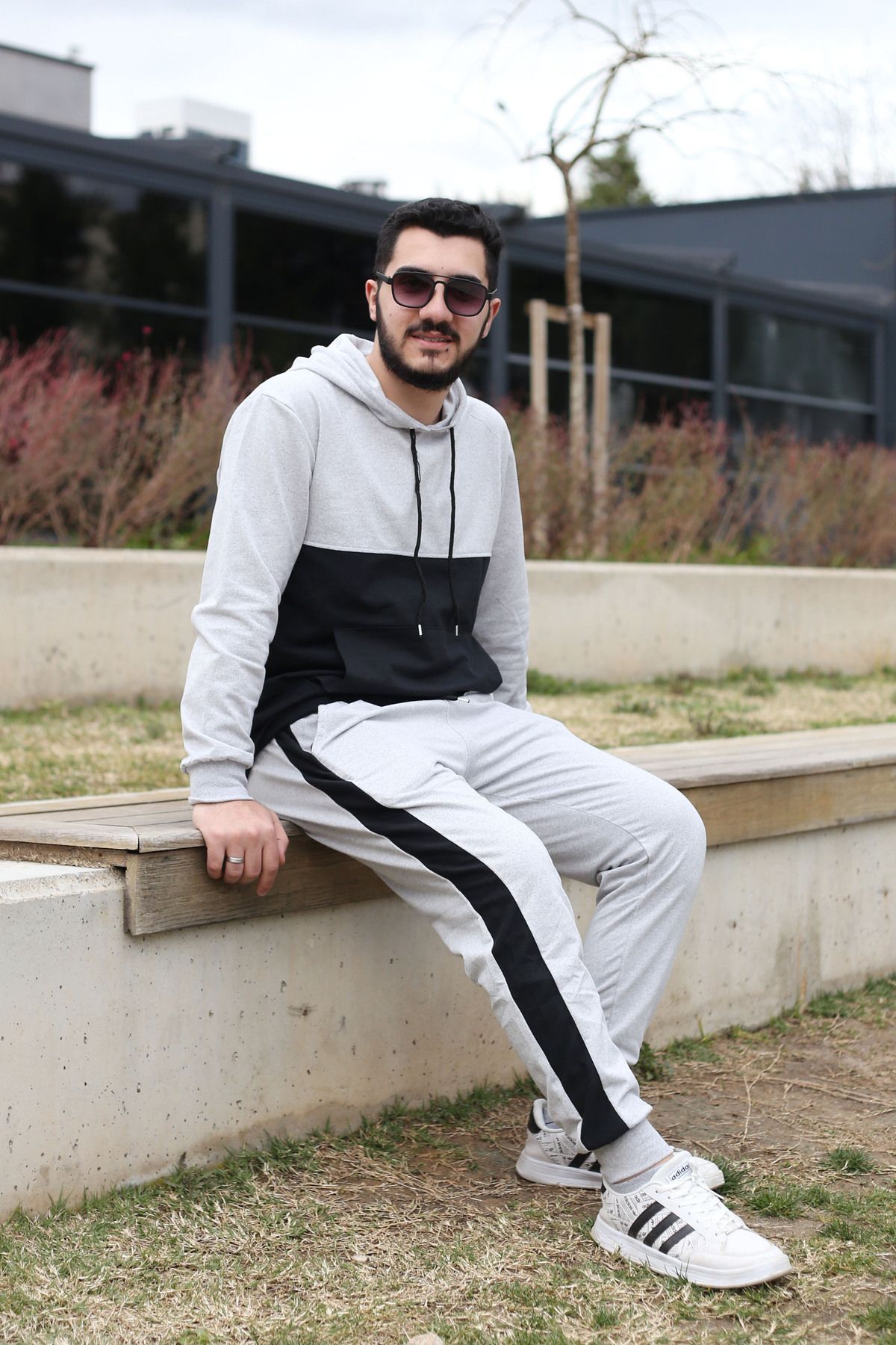 شلوار گرمکن مردانه خاکستری han elegant | H32746522 اورجینال - تصویر 5