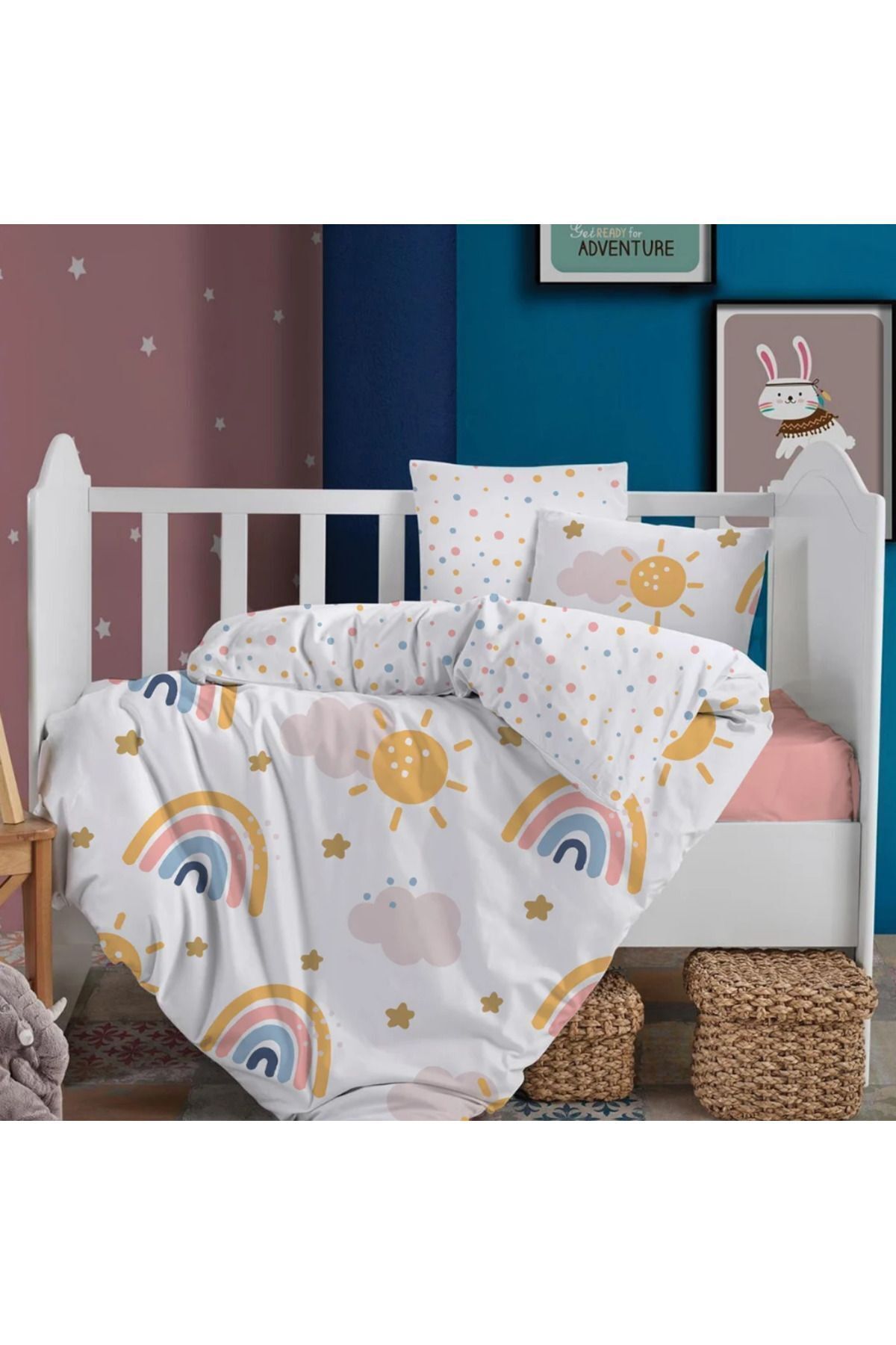 Altınbaşak-Rainbow White Baby Bedding Set 2