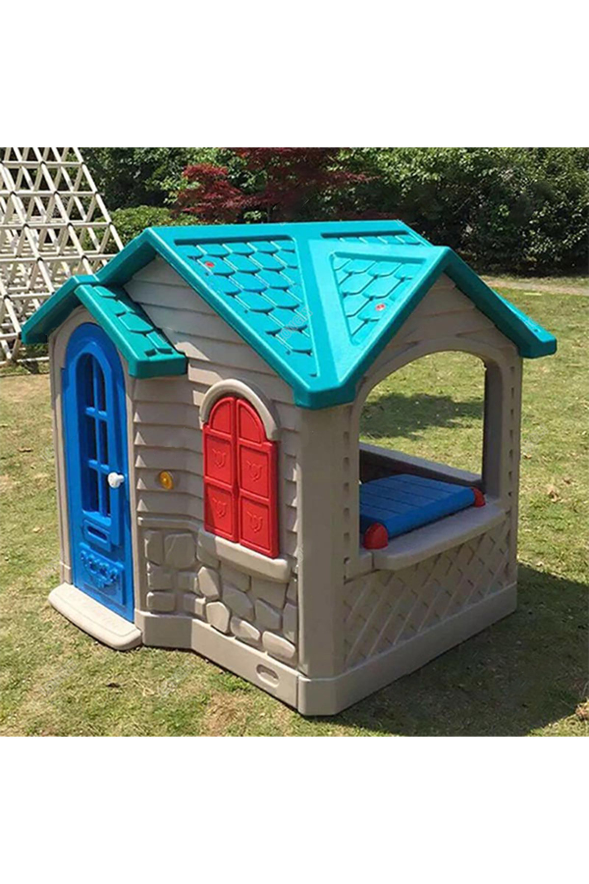 OSERSHOP Mavi Villa Evim Eğlenceli Çocuk Oyun Evli Plastik Aktivite Bahçe Oyun Evi Modelleri ve Fiyatları fotoğrafı 3 (önizleme)