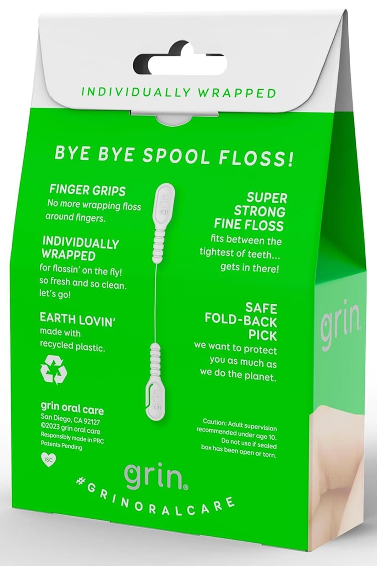 Grin-Fine Tuned Gripper Floss - 60 Pieces with Floss Grips 2