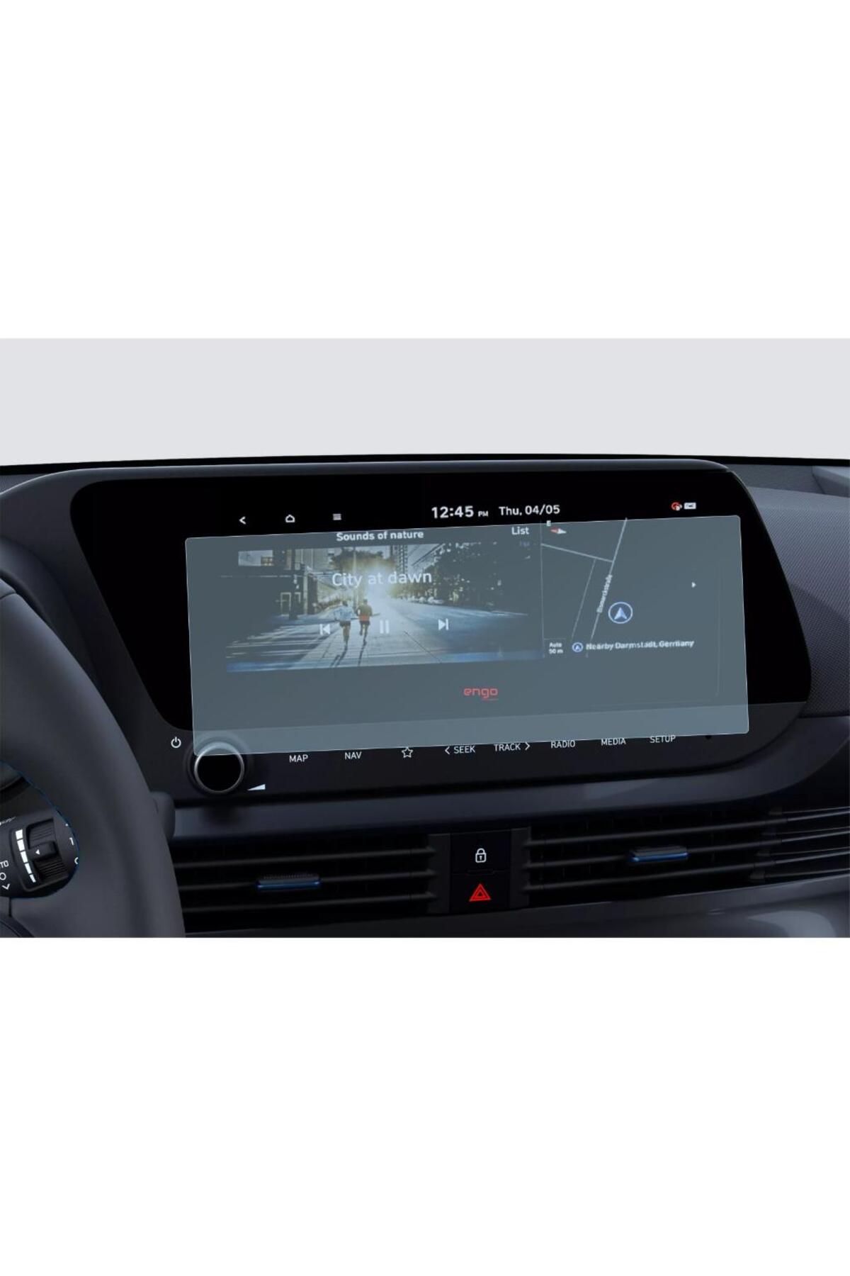 Engo Hyundai Bayon 10.25 Inç Ekran Koruyucu 9h Parlak Nano Makyajlı Kasa Ile Uyumlu