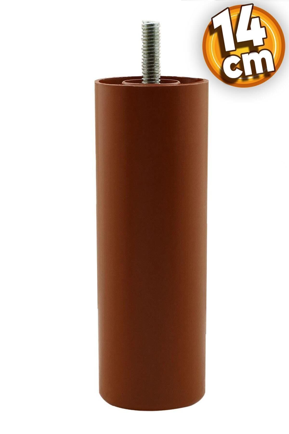 Badem10 Mobilya Kanepe Koltuk Baza Yükseltme Yükseltici M8 Civatalı Incediş Destek Ayağı Ayakları Kahve 14cm