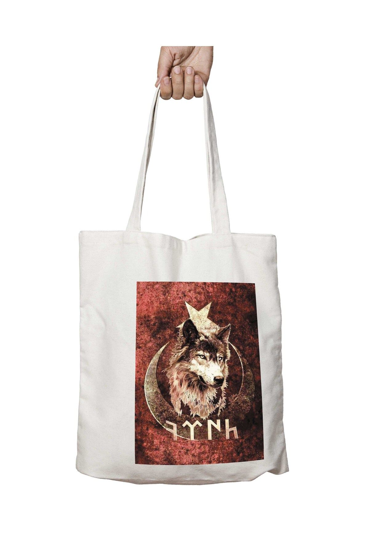 ART HEDİYE Turk Wolf - Geantă De Umăr Lavabilă Cu Imprimeu Permanent Pe Două Fețe Unisex - One Size