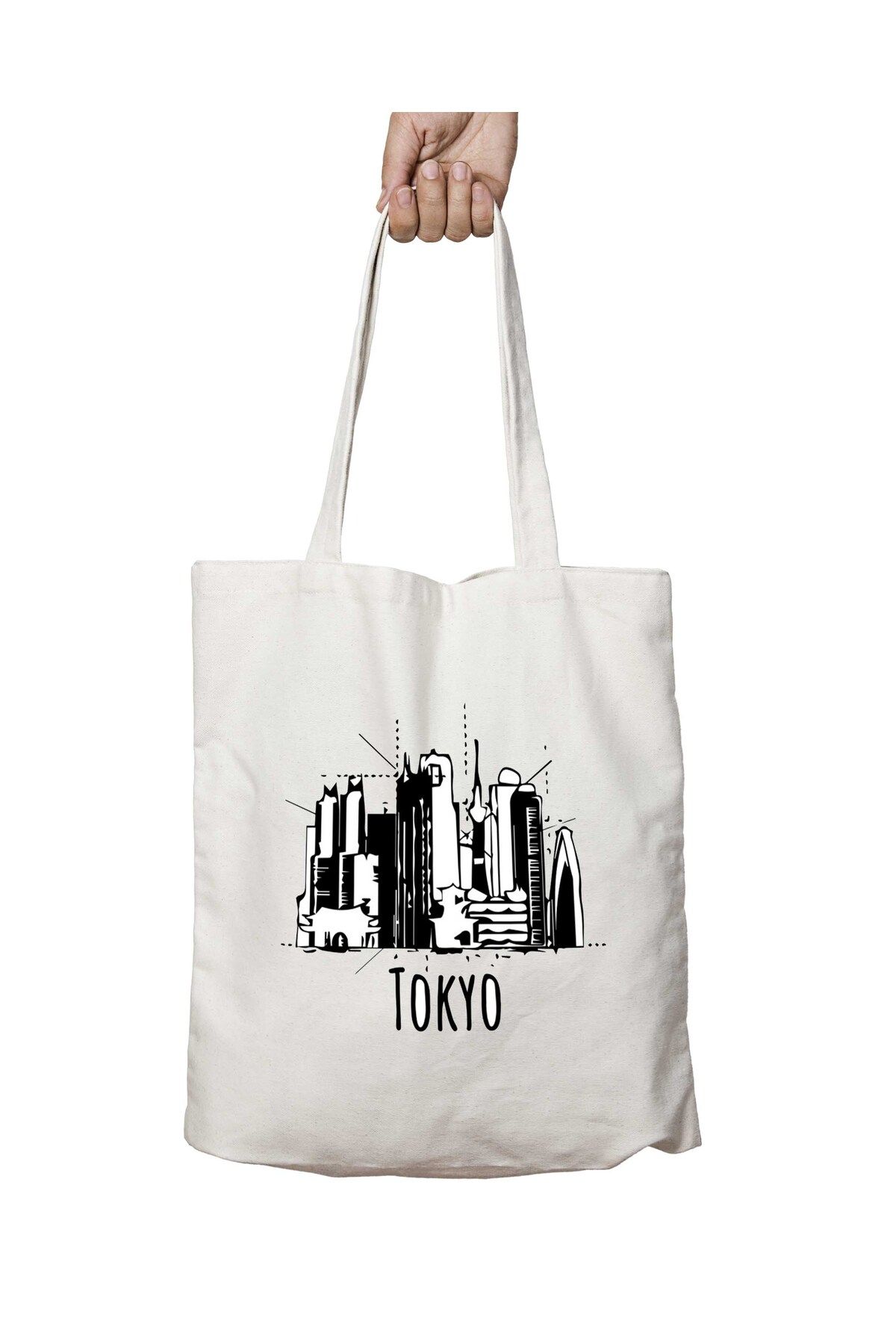ART HEDİYE-TokYo citY SkYline - cool Japan Souvenir, Two Sided Lasting Printed Washable Bag 1