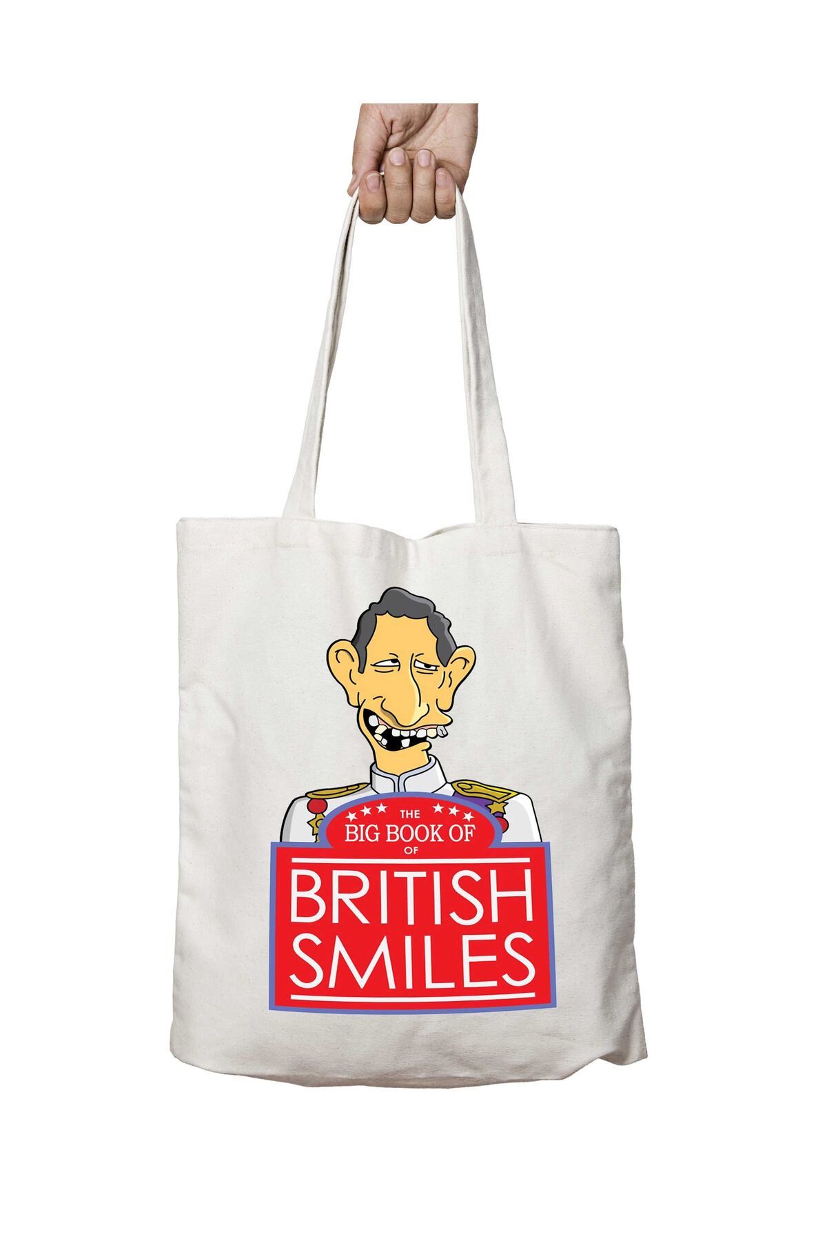 ART HEDİYE Geantă Lavabilă Imprimată British Smiles - Rămâne Pe Două Fețe Unisex - Mărime unică