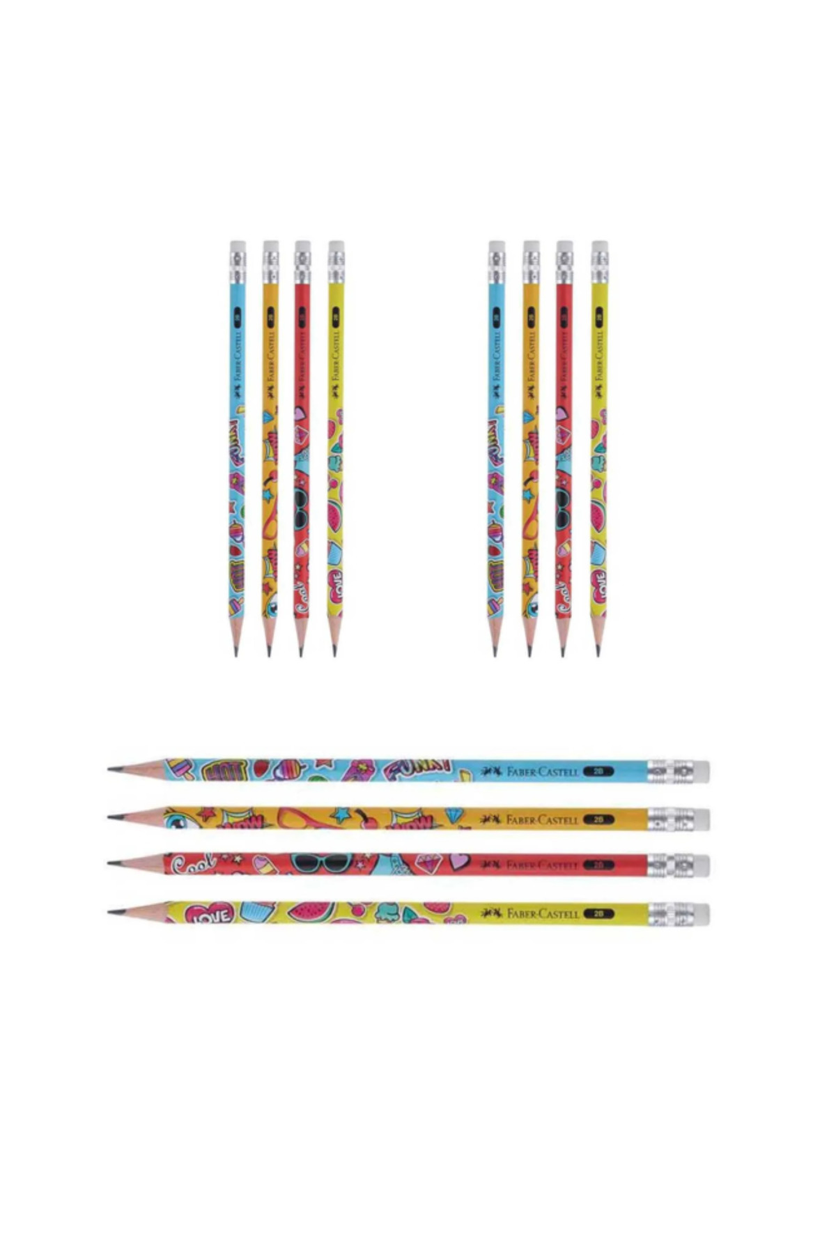 Faber Castell Faber Kurşun Kalem Popart 12 Adet Silgili 2B (5244000056000)