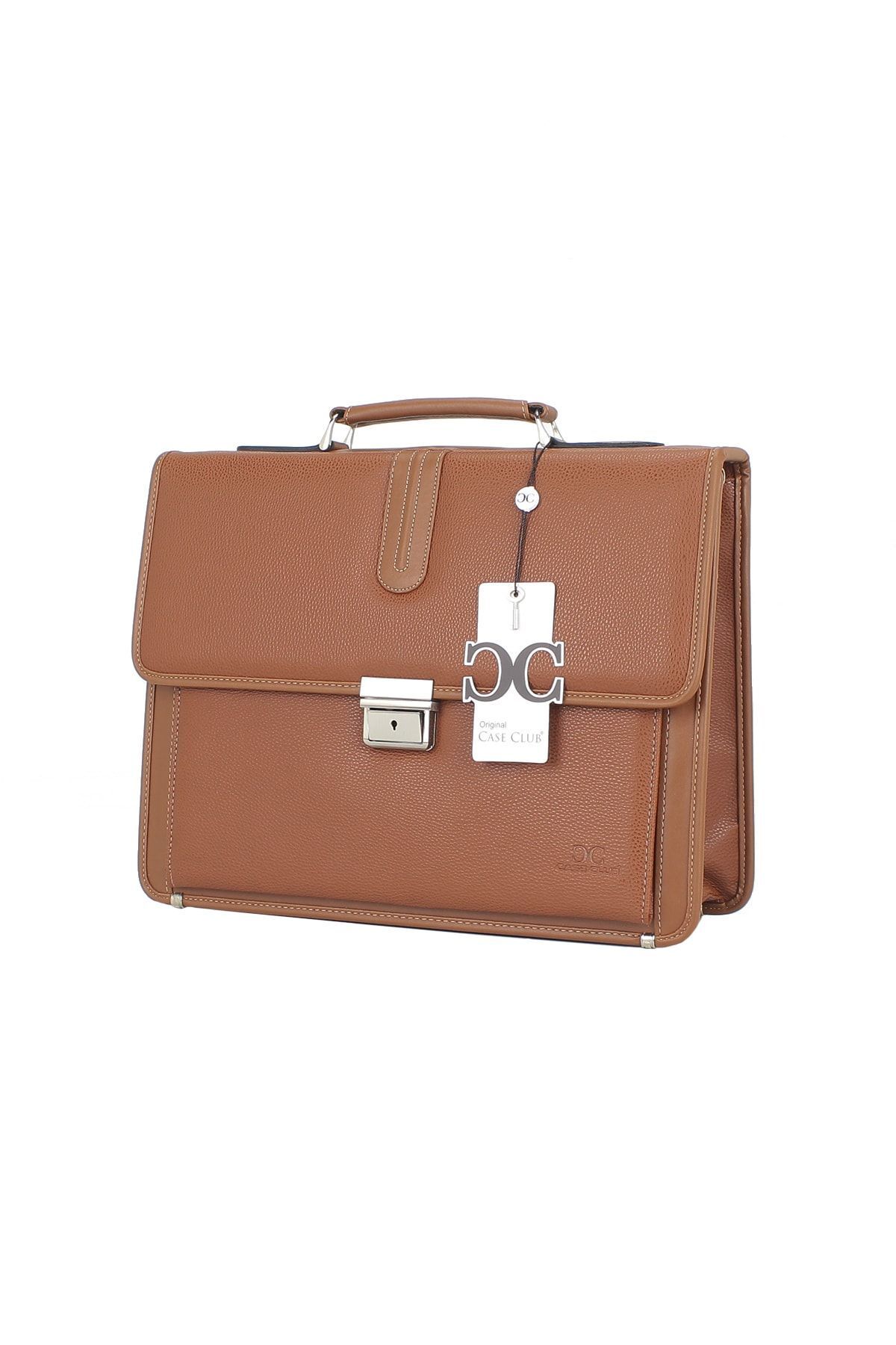 Case Club-Men's Briefcase with Lock Mechanism File Compatible Shoulder Strap 8