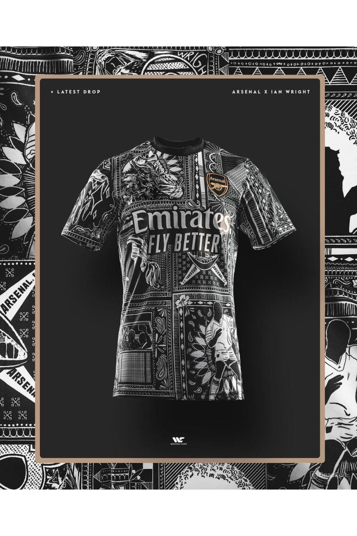 Lion Spor Arsenal 2024-25 Özel Tasarım Siyah Yetişkin Forma111230