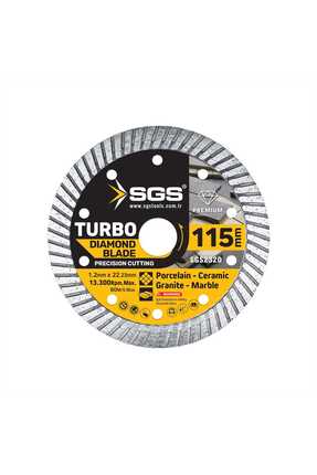 Sgs Turbo Elmas Kesici İnce Hassas Kesim 115x1.2 mm.