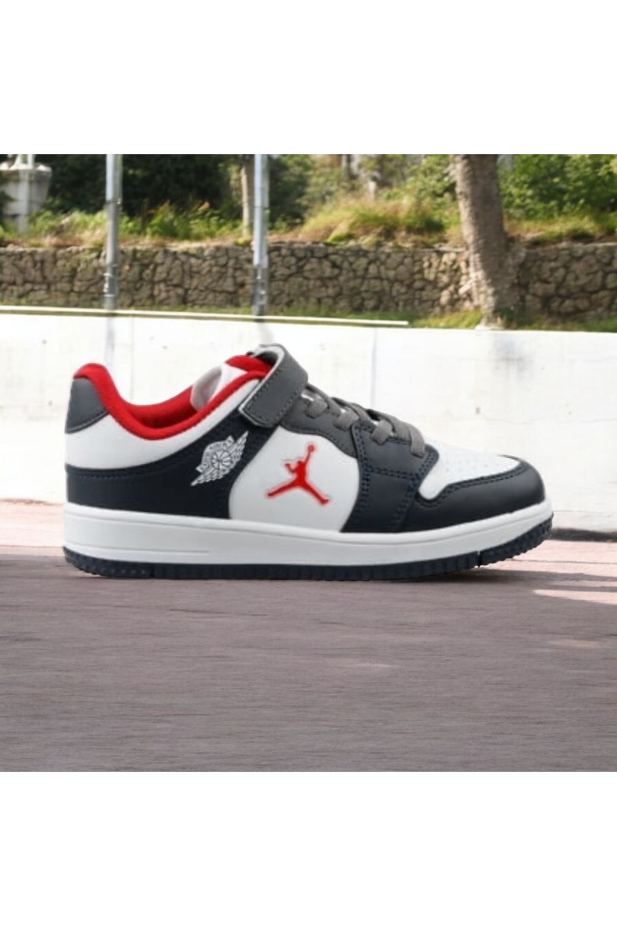 unisex çocuk jordan spor ayakkabı ortopedik taban , cırtlı