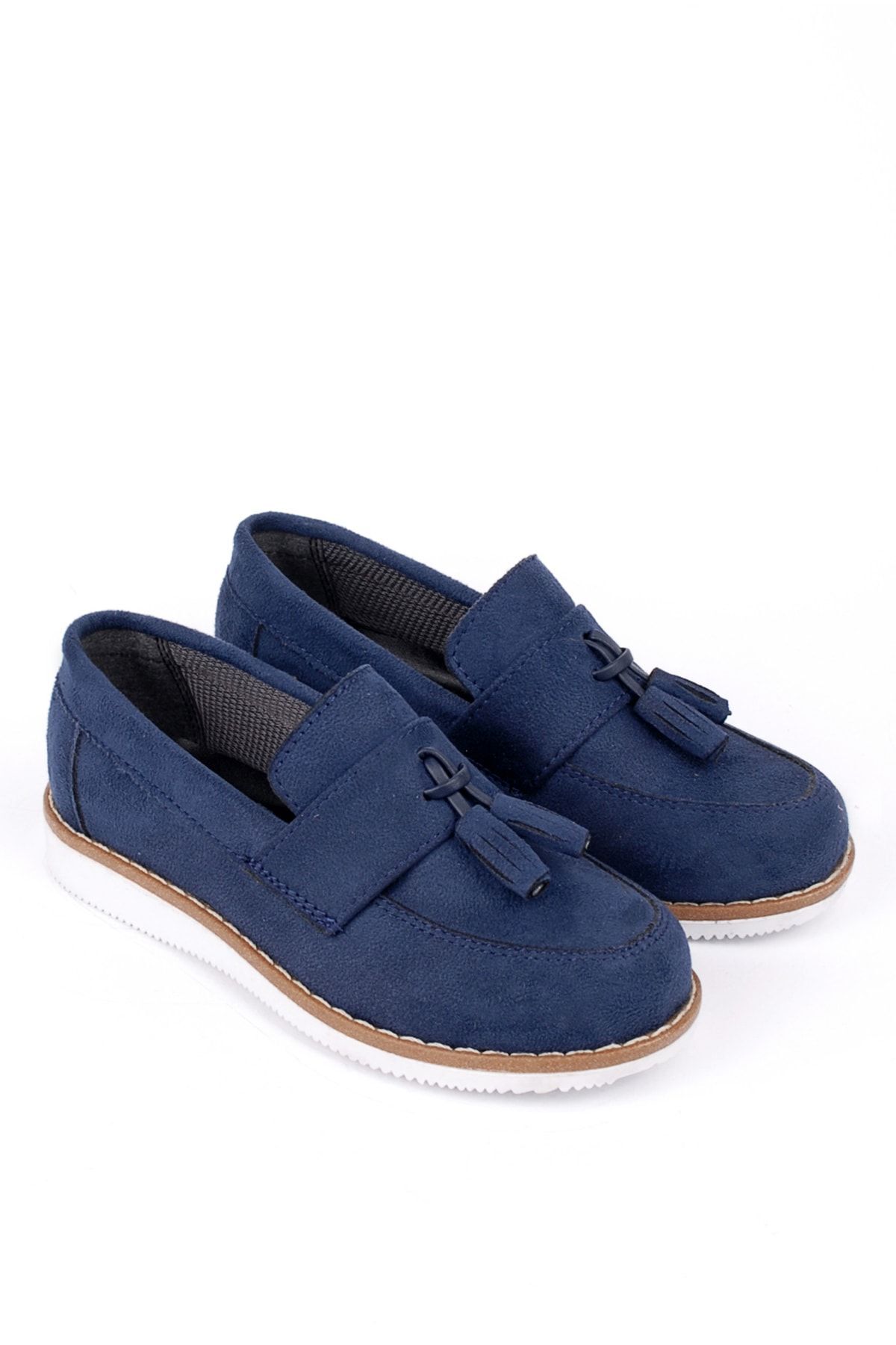 Boys Navy Blue Suede Classic Shoes