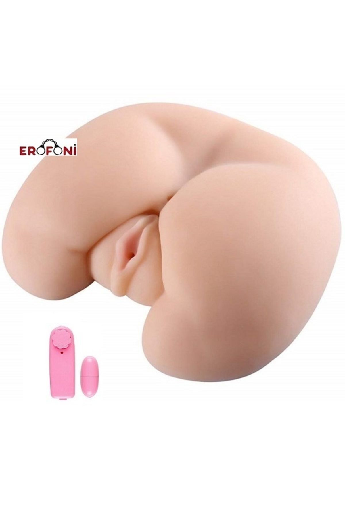 Ultra Süper Realistik Büyük Boy Erofoni 2 Işlevli Titreşimli 2 Kg Kadın Kalçası Suni Vajina Anüs 3