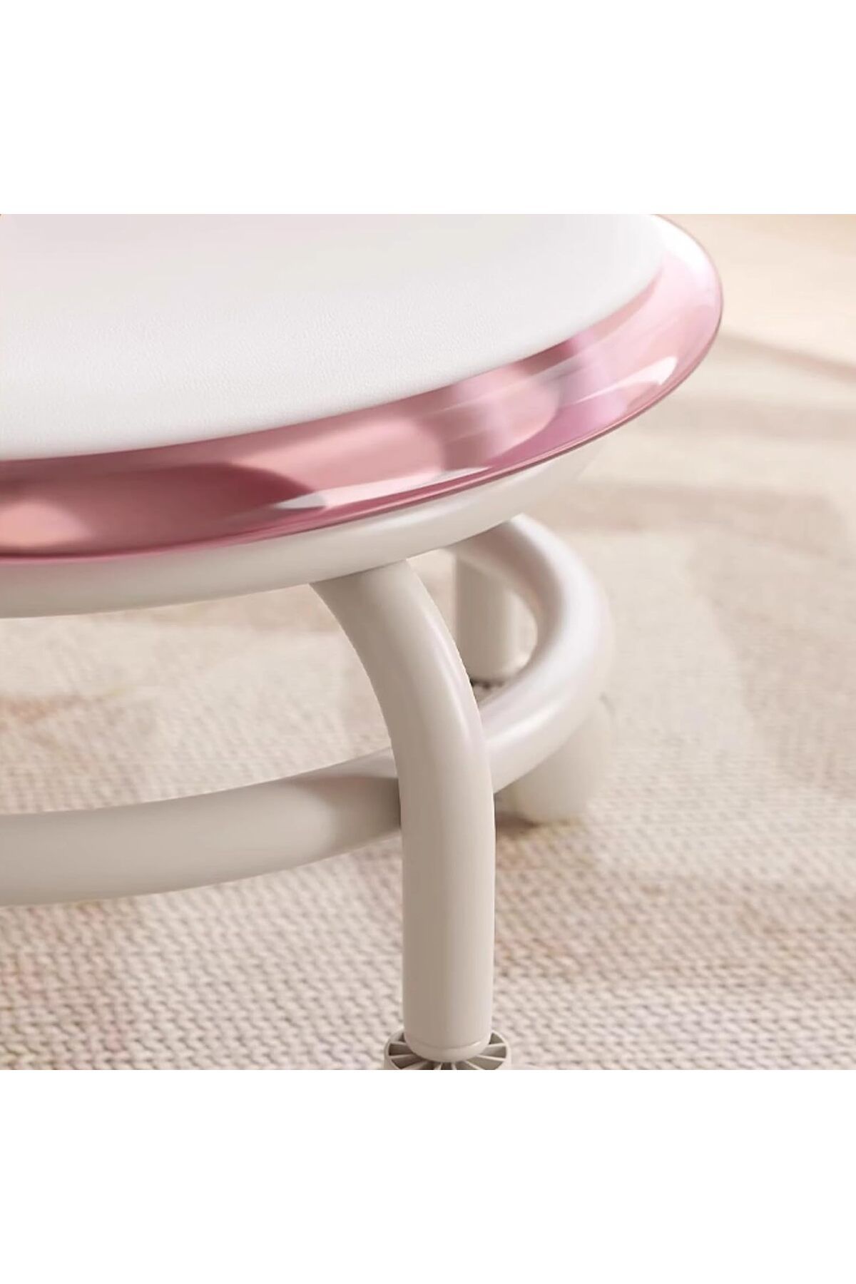 DubaiGallery-Low Rolling Stool Low Roller Seat Small Swivel Stool Low to Ground with Mute Wheels and Back Support 8