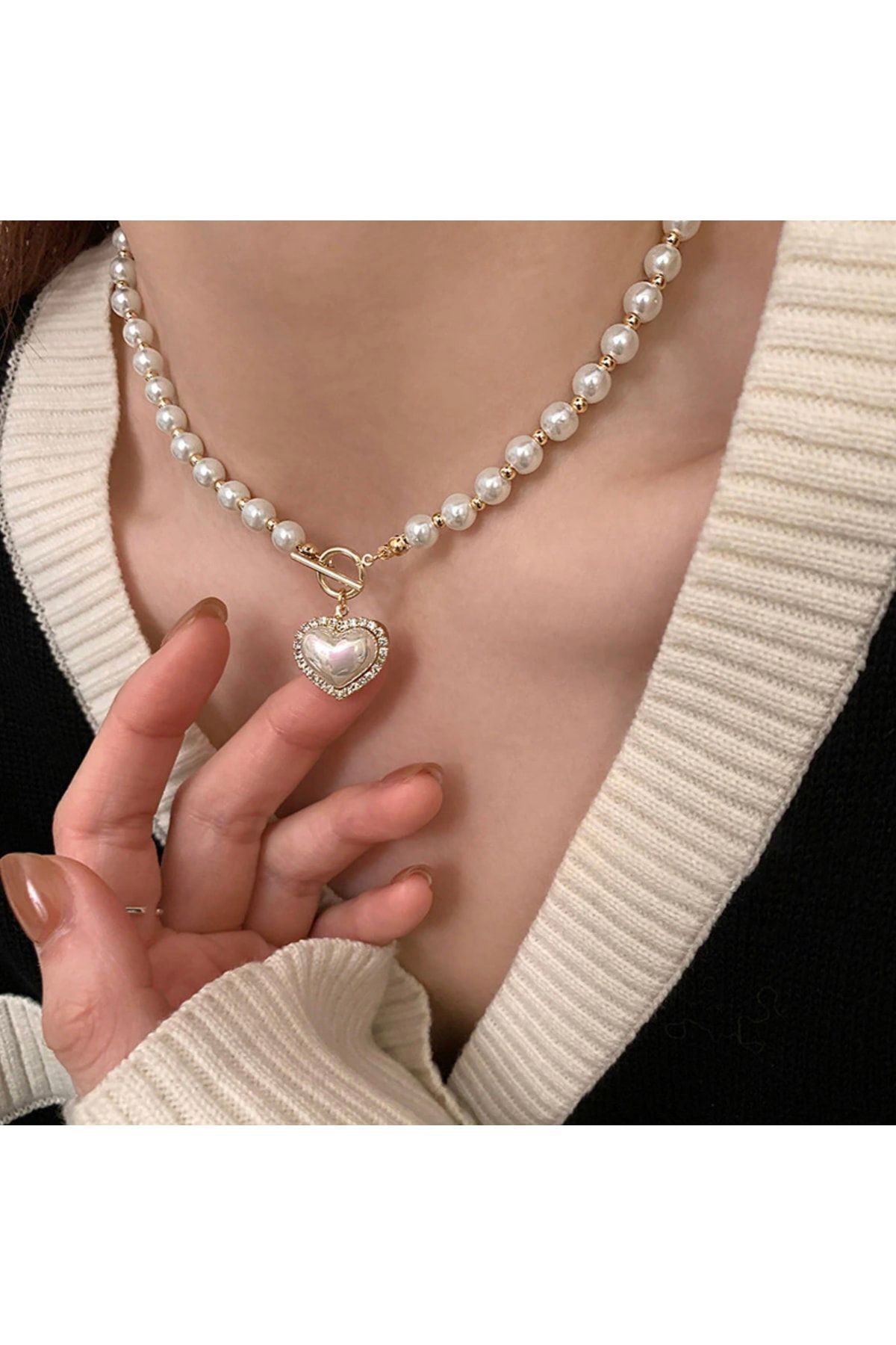 Love Incili Altın Renk Kalpli Düğün Nişan Özel Gün 14 Şubat Sevgililer Günü Özel Gerdanlık Kolye 6