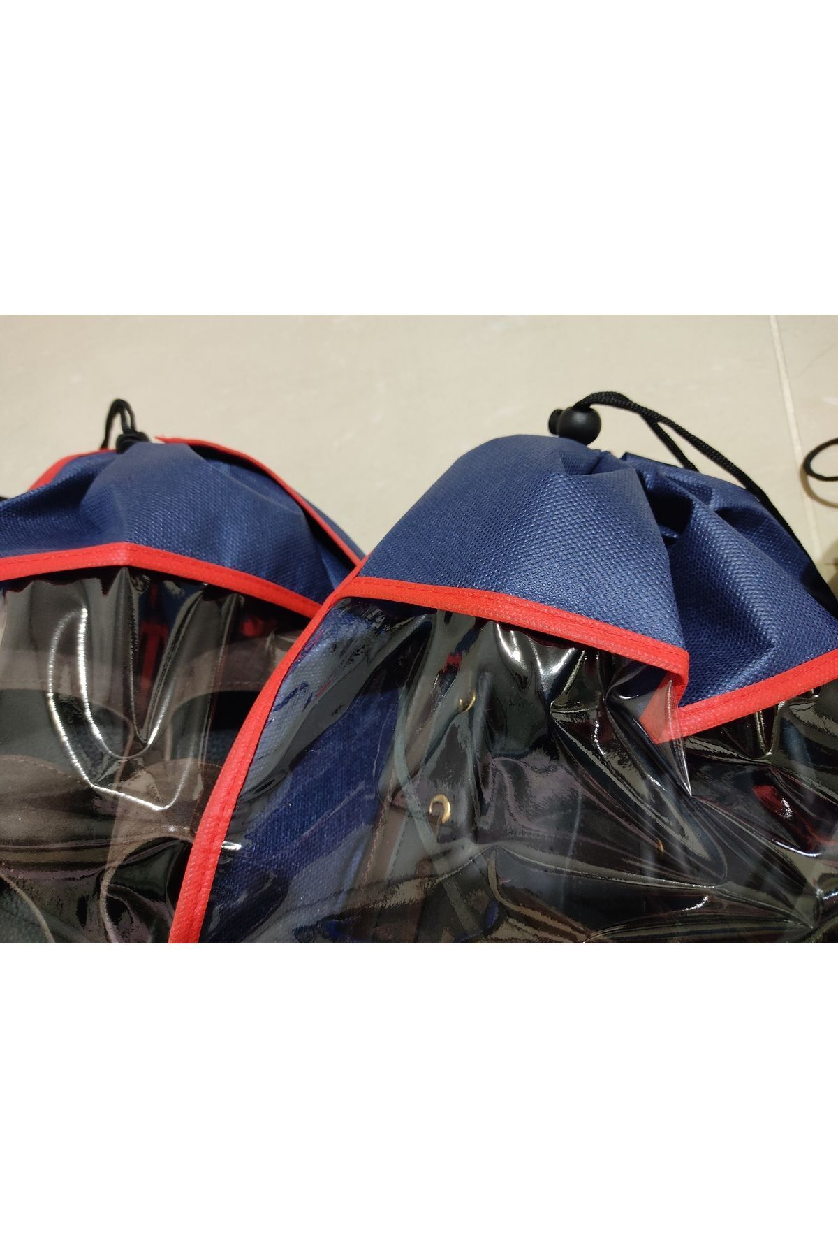 Ayakkabı torbası, Şeffaf Pencereli, saklama, koruyucu kılıf, seyahat için çamaşır torbası 5 ad.