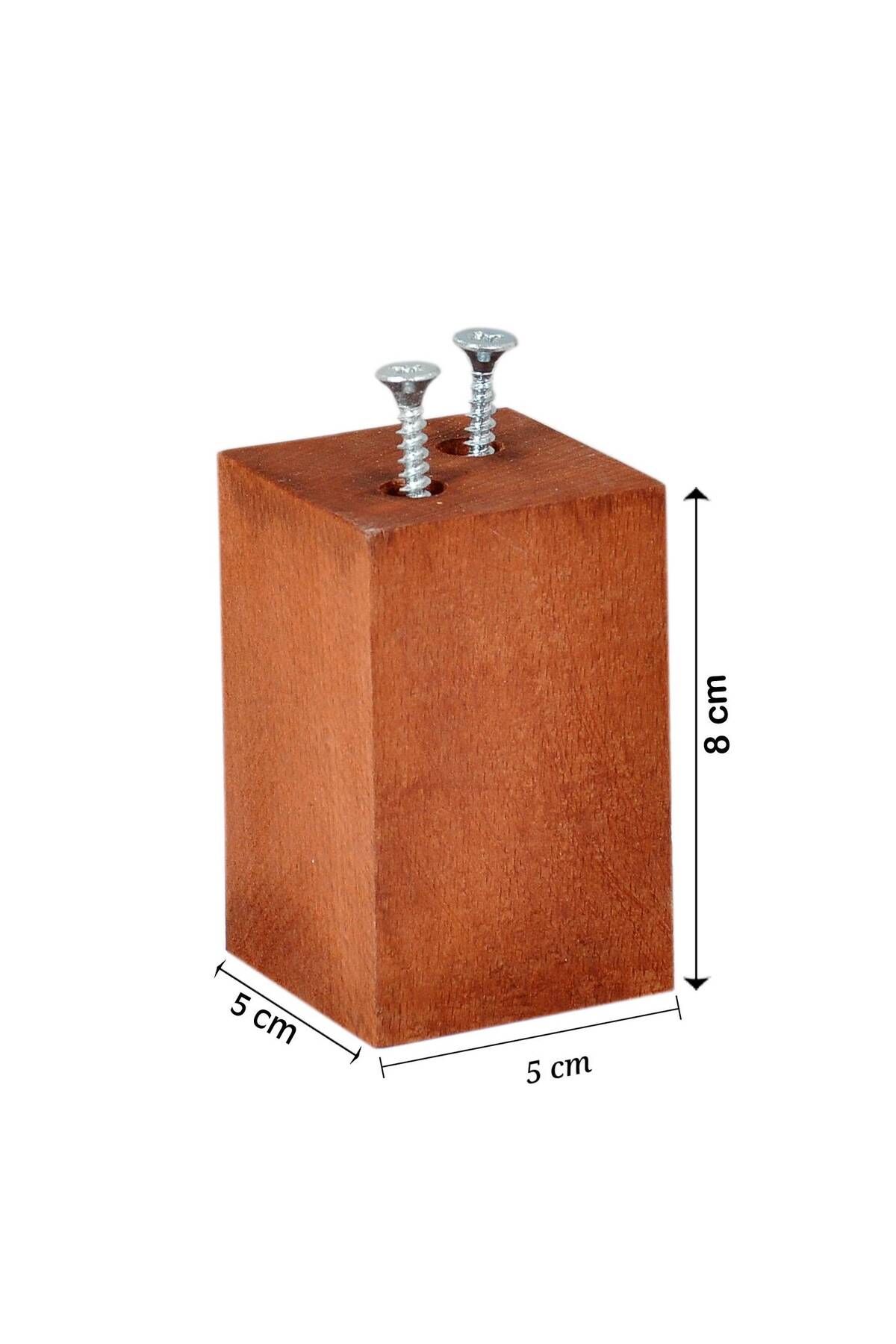 Koltuk Sandalye  Masa Sehpa Kanepe Ünite Ağaç  Ayak Yükseltici Takoz Boy 8 cm En 5x5 cm Kahve