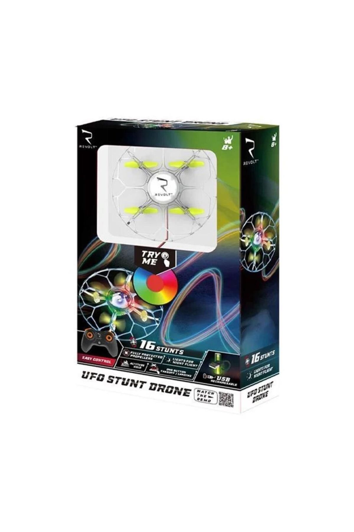 Genel Markalar Revolt Syma Işıklı Ufo Mini Stunt Drone - 16 Akrobatik Hareket
