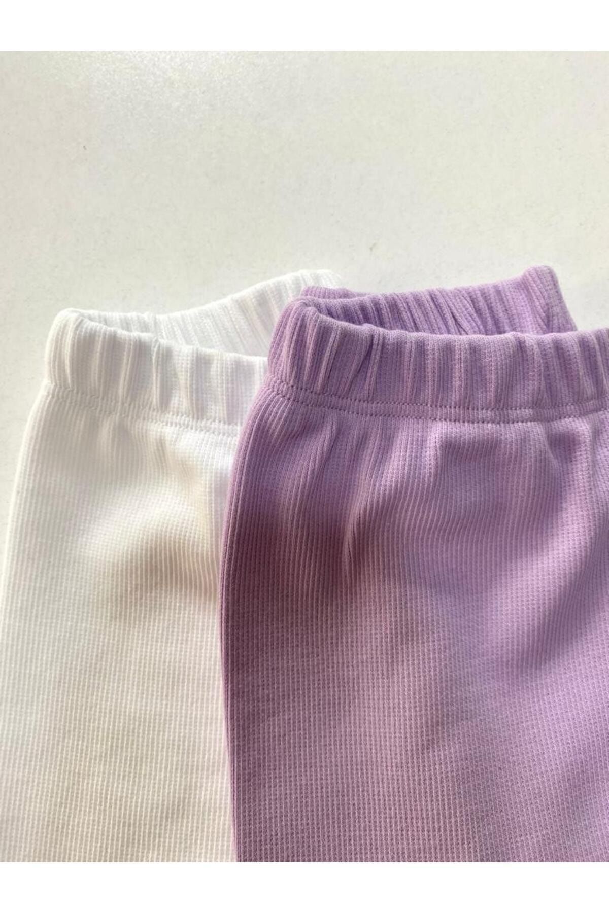 Ary Kız Bebek 2 Li Şort Tek Alt Çocuk Tayt fotoğrafı 3 (önizleme)