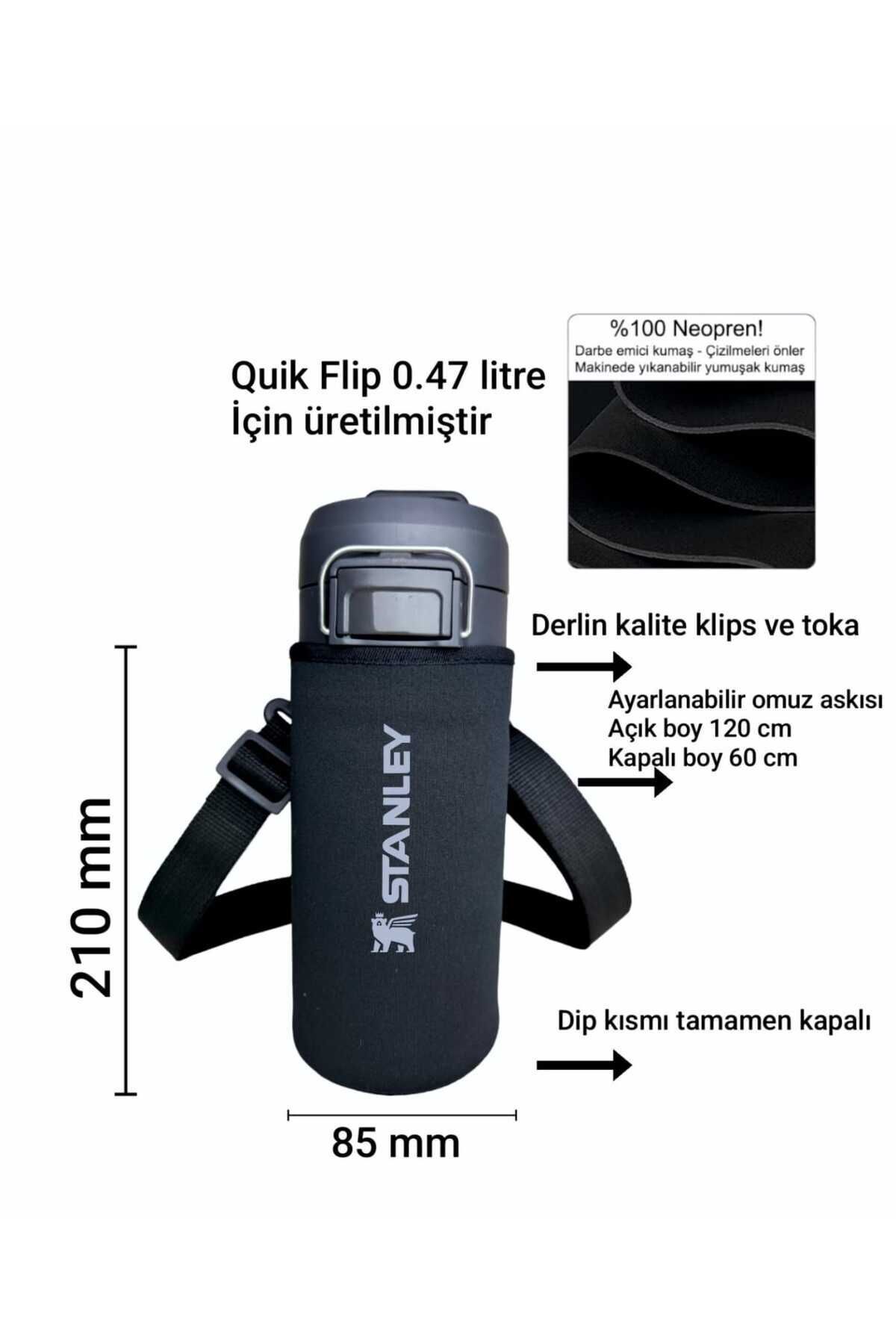 Stanley-Neoprene Thermos - Case and Shoulder Strap, 0.47 lt. Quick Flip 4