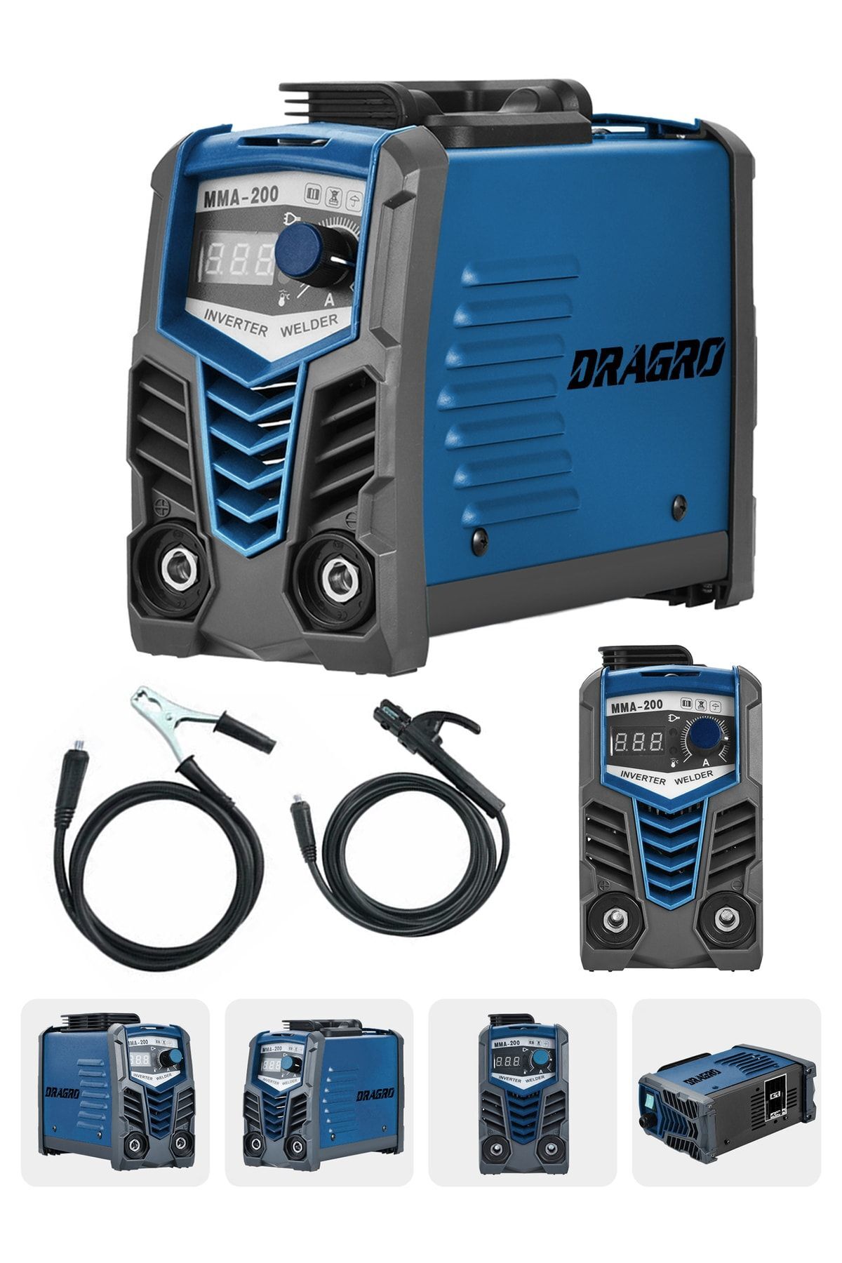 Dragro Alman Mma 250 Amper Profesyonel Dijital Göstergeli Invertör Kaynak Makinesi