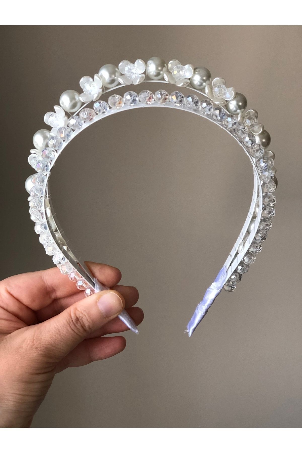 MOMMY ACCESSORIES Incili Ve Kristal Anne-bebek Lohusa Tacı fotoğrafı 2 (önizleme)