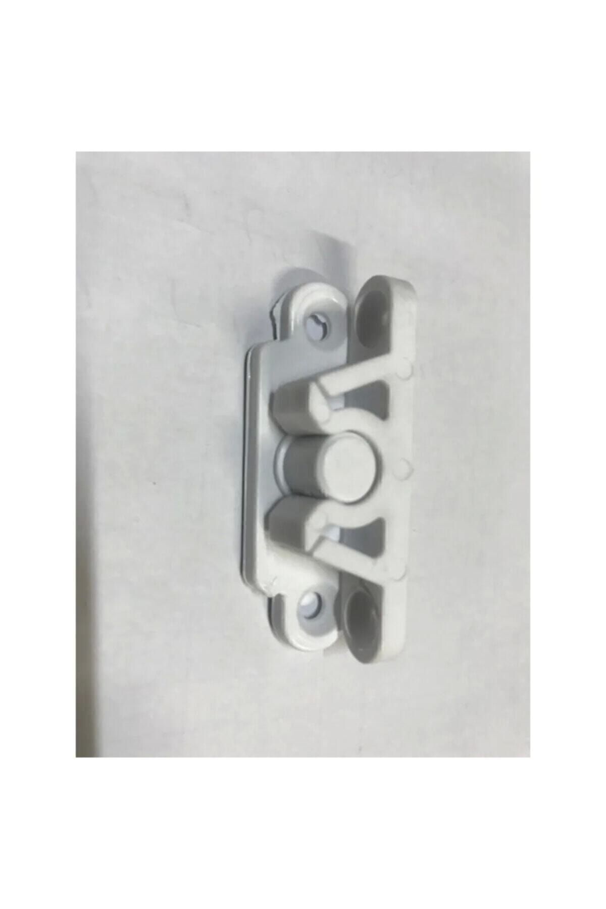 ustundaghm - 5 Adet Plastik Pvc Sineklik Kapı Çıtçıt Tutucu Beyaz