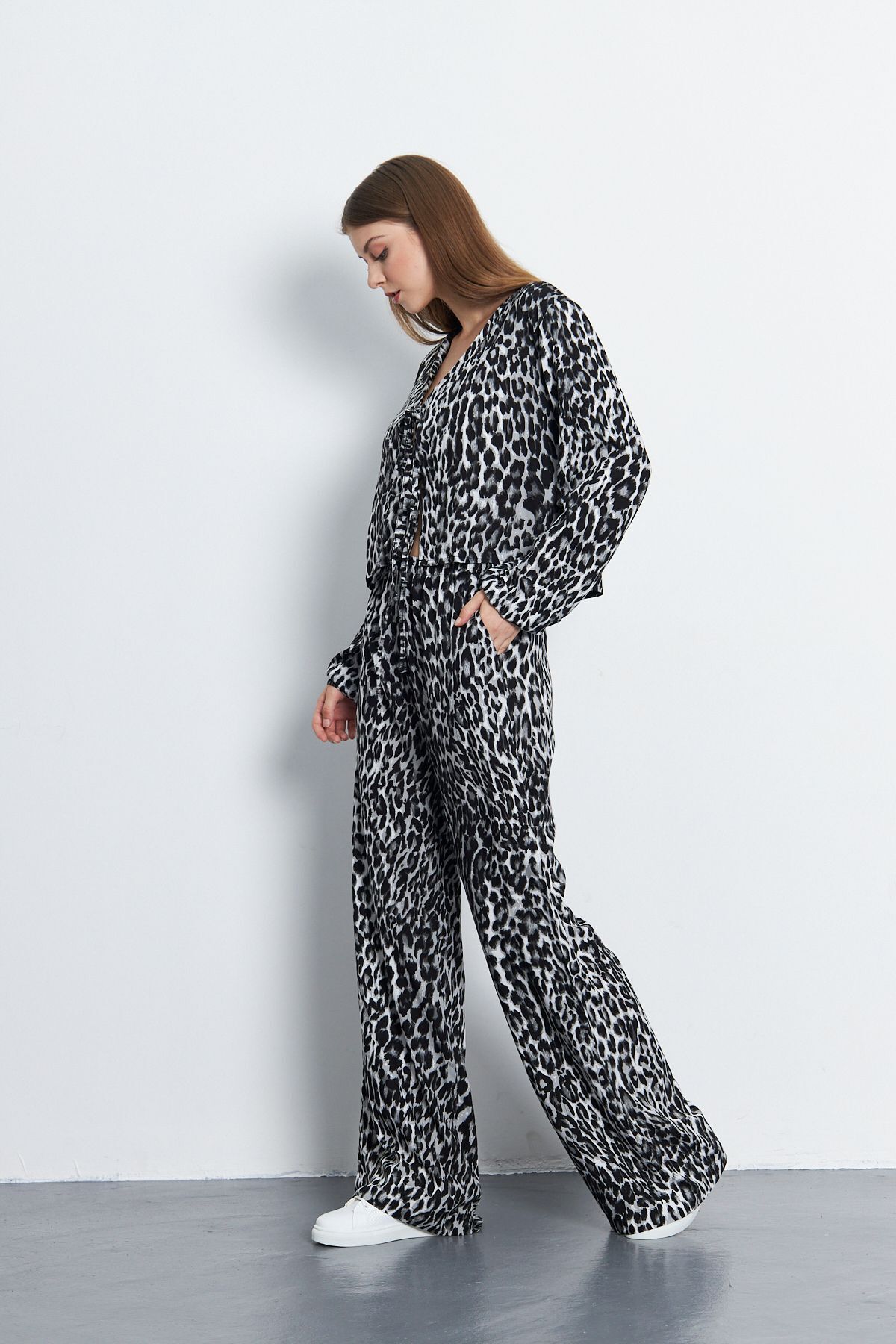 My Peak-Leopard Patterned Pants and Blouse Set 6