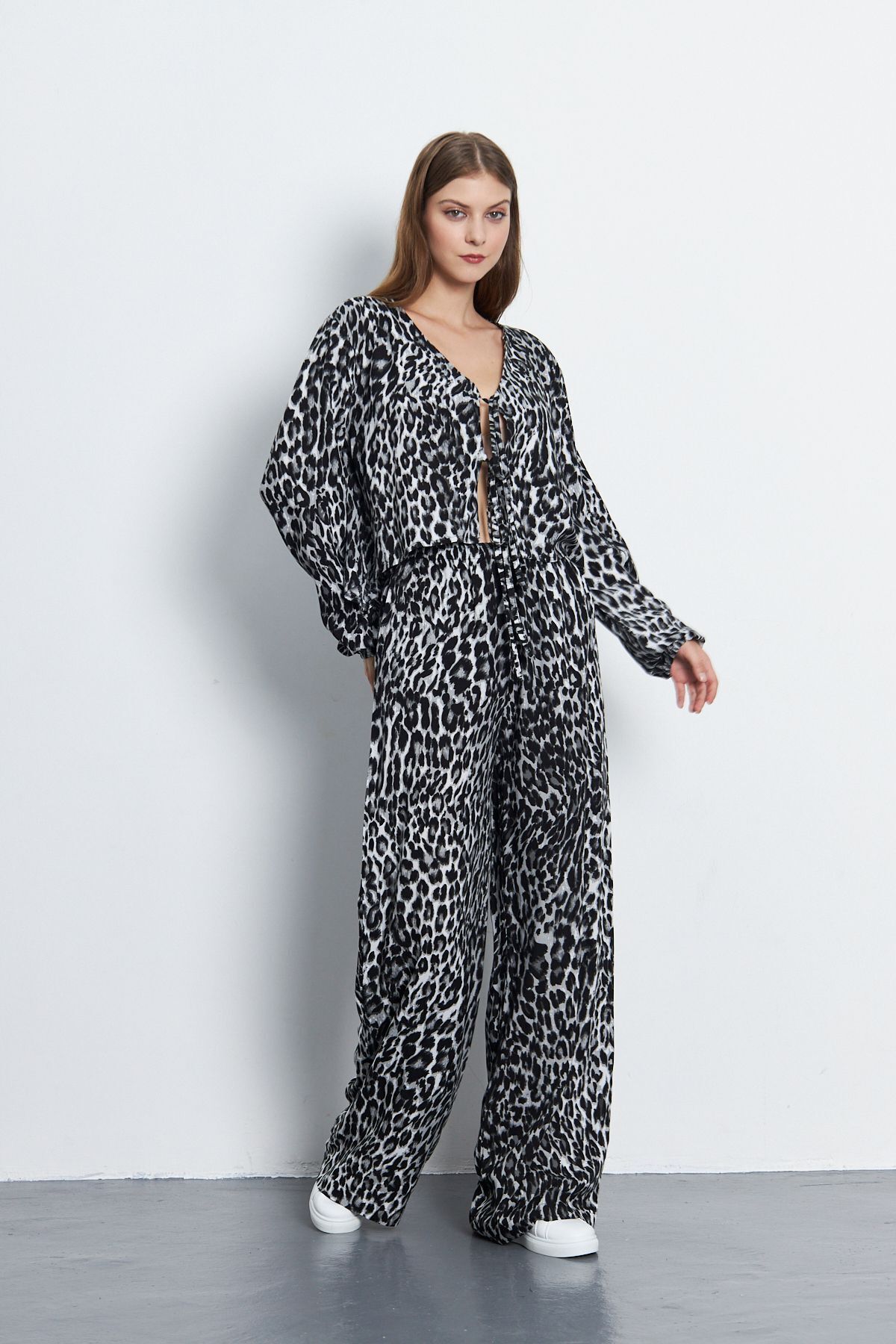 My Peak-Leopard Patterned Pants and Blouse Set 3