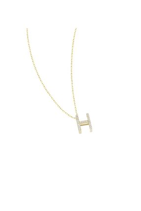 O'an Jewelry Kadın 14 Ayar Altın H Harf Kolye