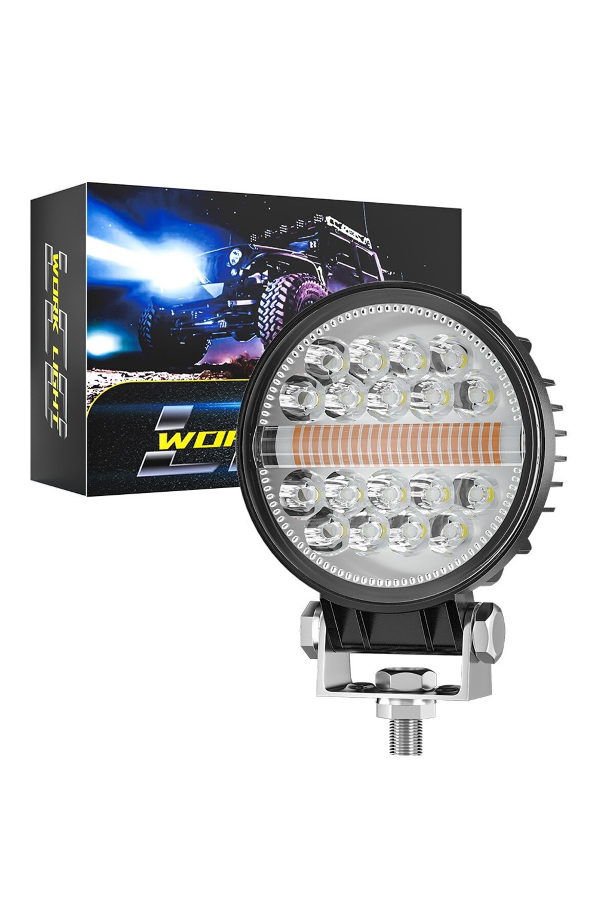 DEKOHOP Off Road Çakarlı DRL Gündüz Led Yuvarlak Çalışma Lambası Traktör Tekne Tır Kamyon ATV Spot Sis Farı