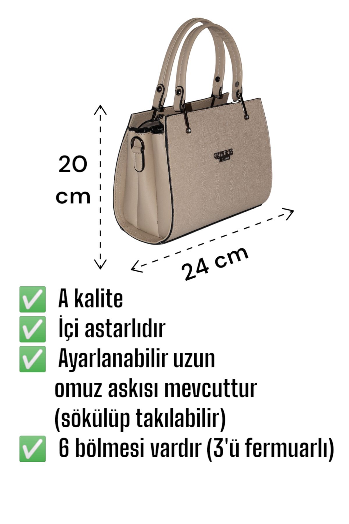 MOLDİVA-Shoulder and Arm Bag with Adjustable Long Strap and Compartments 6
