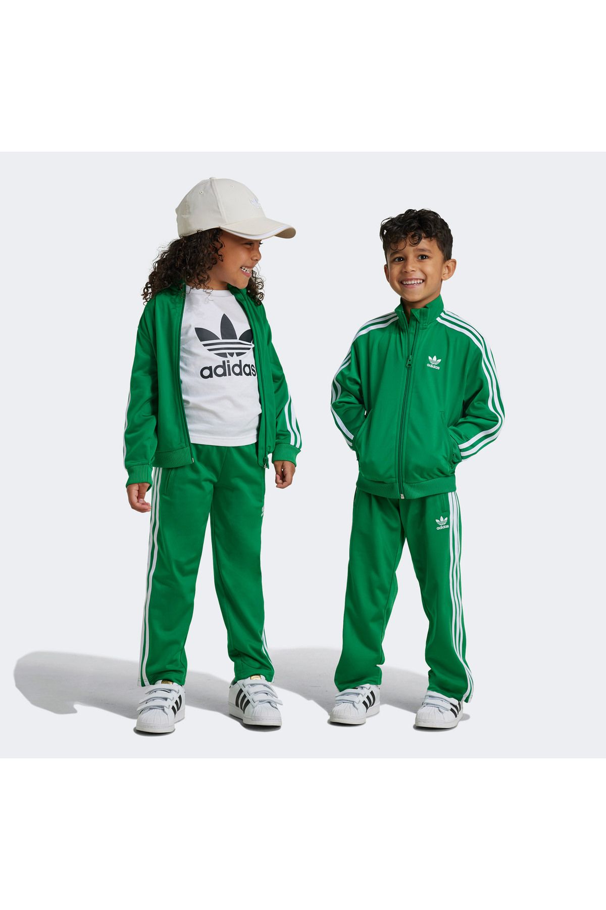adidas Adicolor Firebird Kids Green Tracksuit Set Trendyol