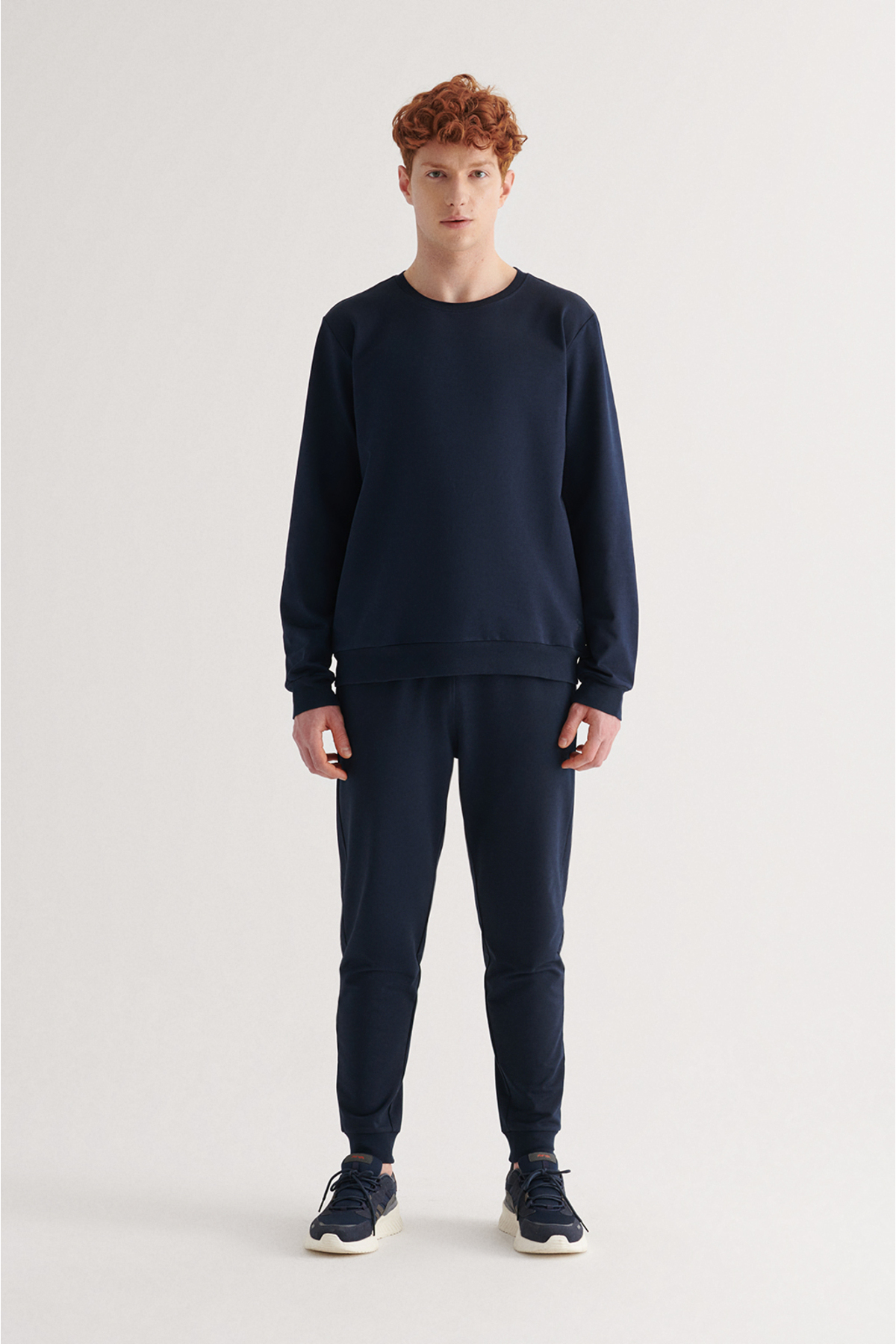 سویشرت مردانه آبی سرمه ای آوا | E001007 اورجینال - تصویر 7