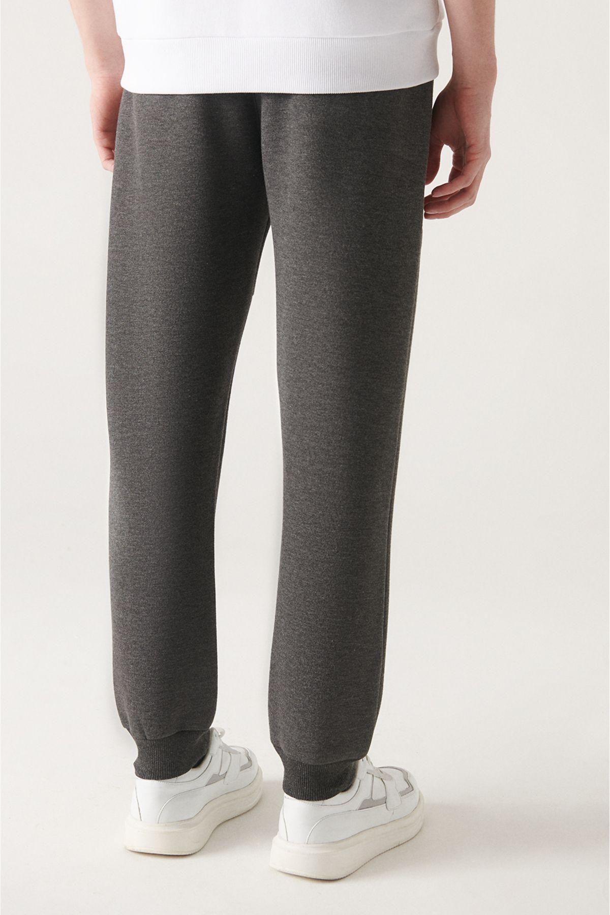Erkek Antrasit Parçalı Regular Fit 3 Iplik Jogger Eşofman Altı A22y3430