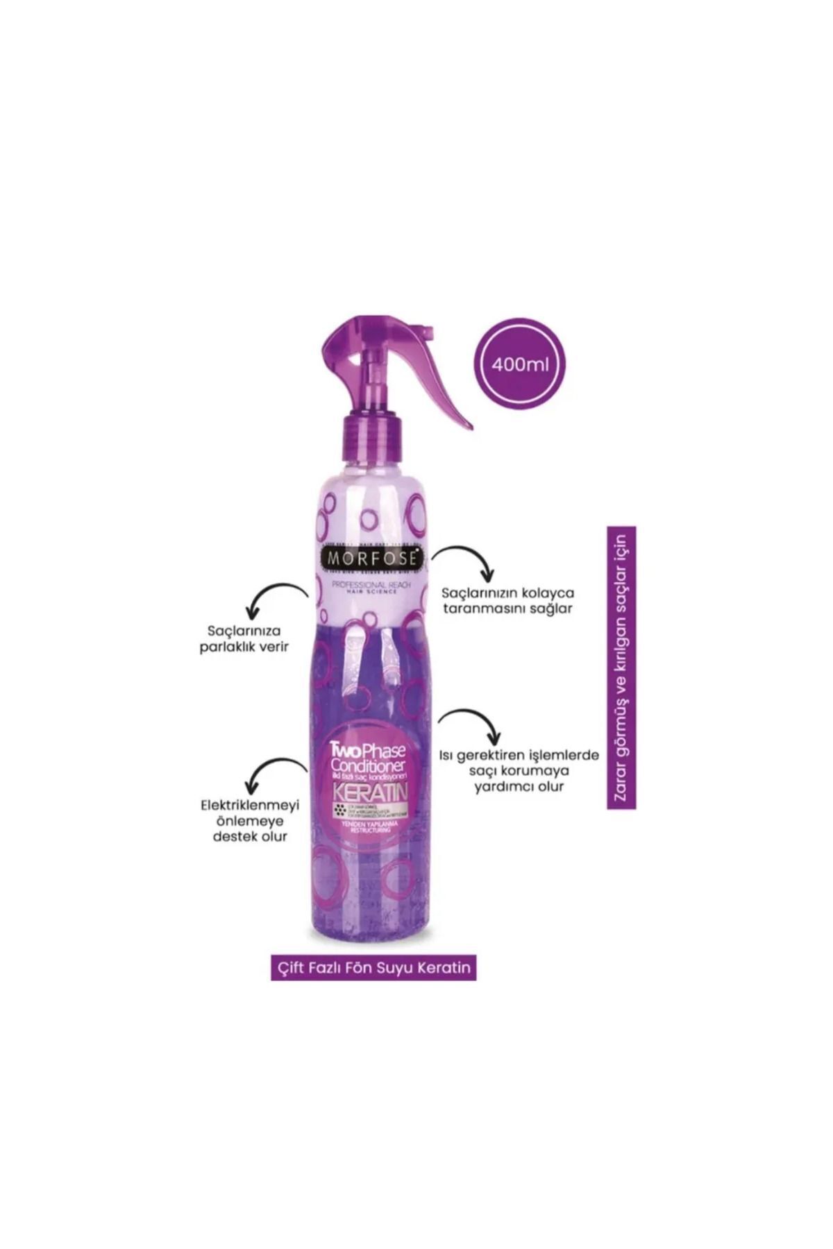 Morfose Çift Fazlı Keratin Fön Suyu 400 ML — 13710 — تصویر 2 از 2