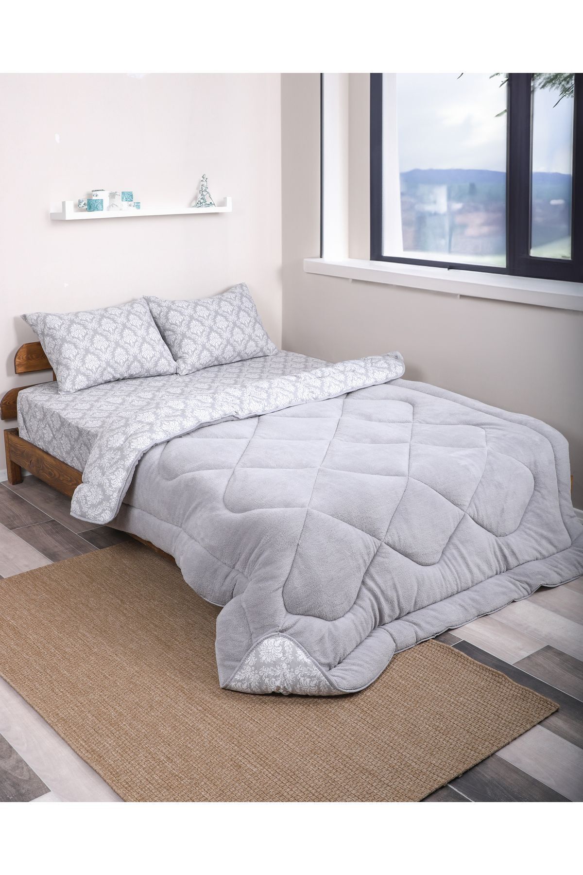 ست خواب دو نفره  خاکستری COTTON HOME | 25 اورجینال - تصویر 2