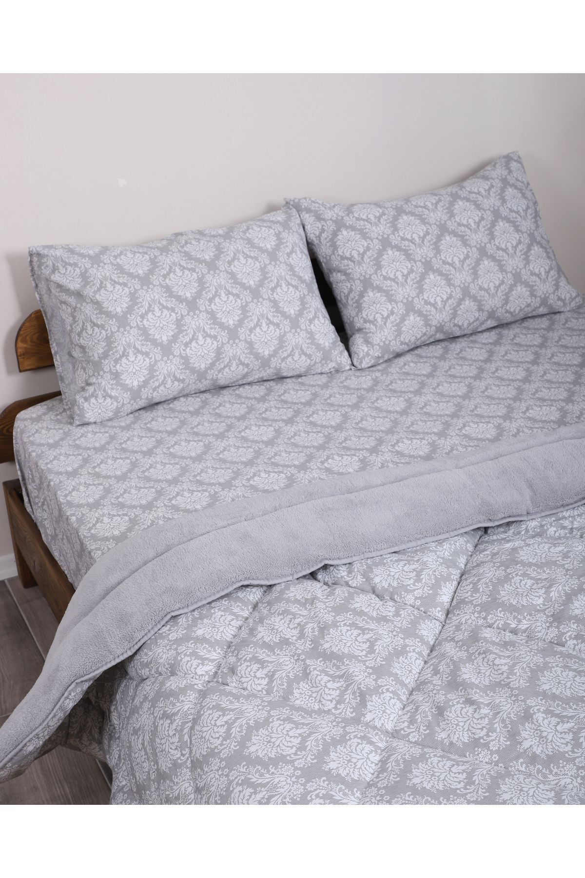 ست خواب دو نفره  خاکستری COTTON HOME | 25 اورجینال - تصویر 3
