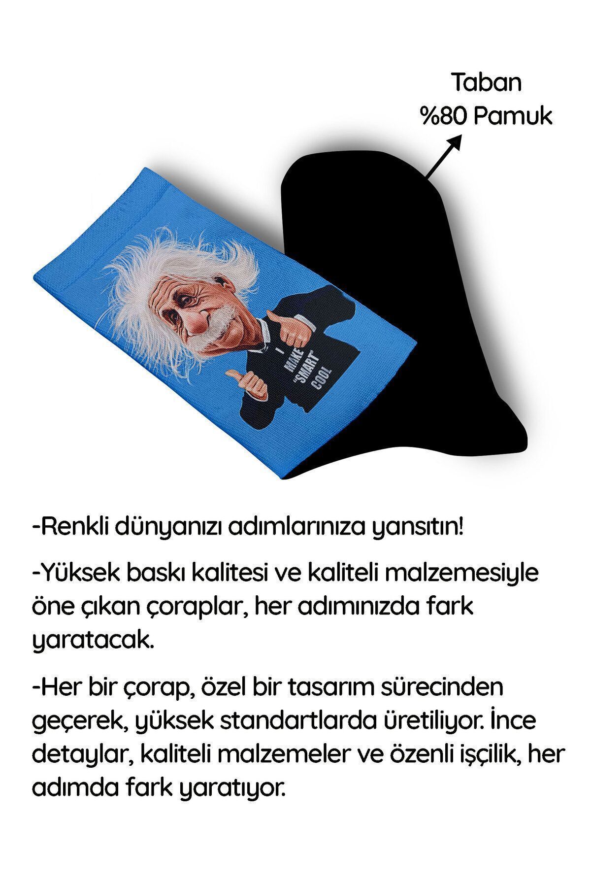 JENES-Albert Einstein 3d Cartoon - Unisex "i Make Smart" with Slogan 4